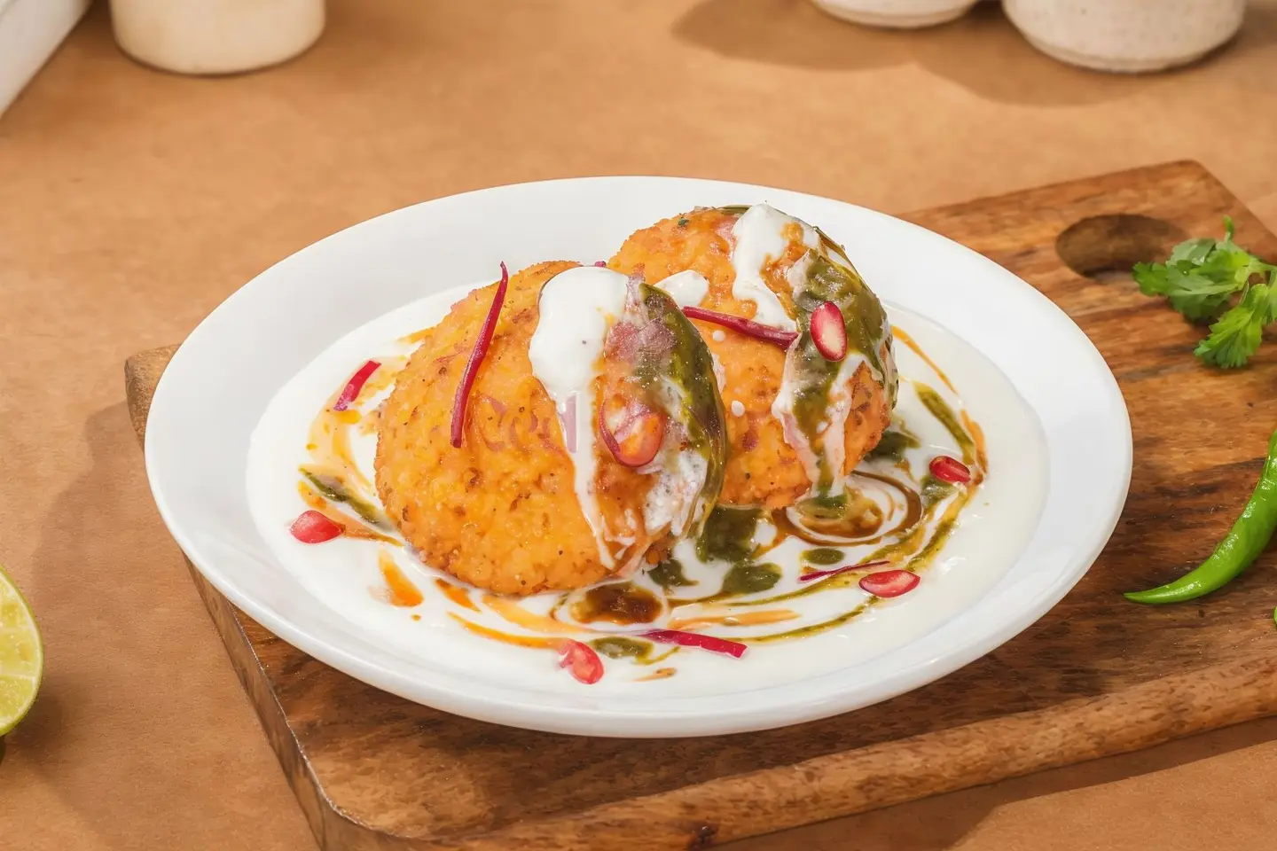 Dahi Aloo Tikki Chaat