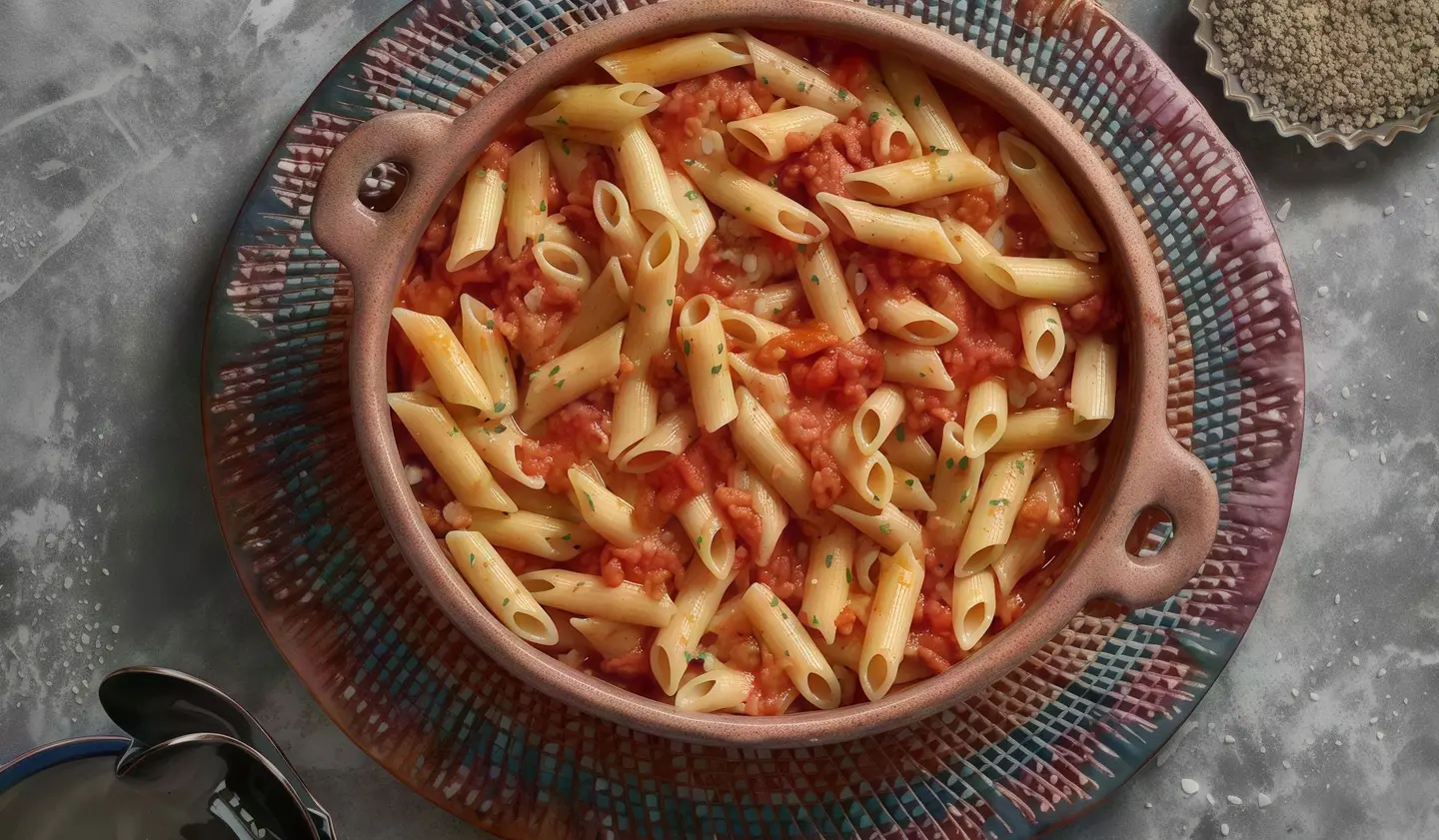 طاجن مكرونه باللحمه