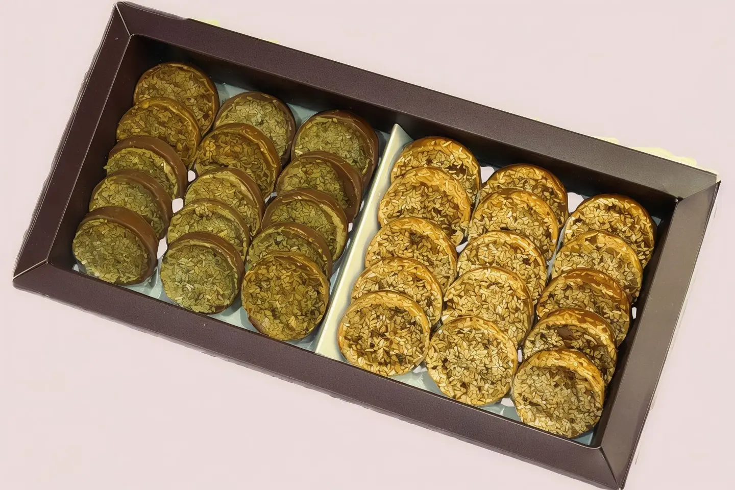 شوكولاتة بالزعتر والسمسم