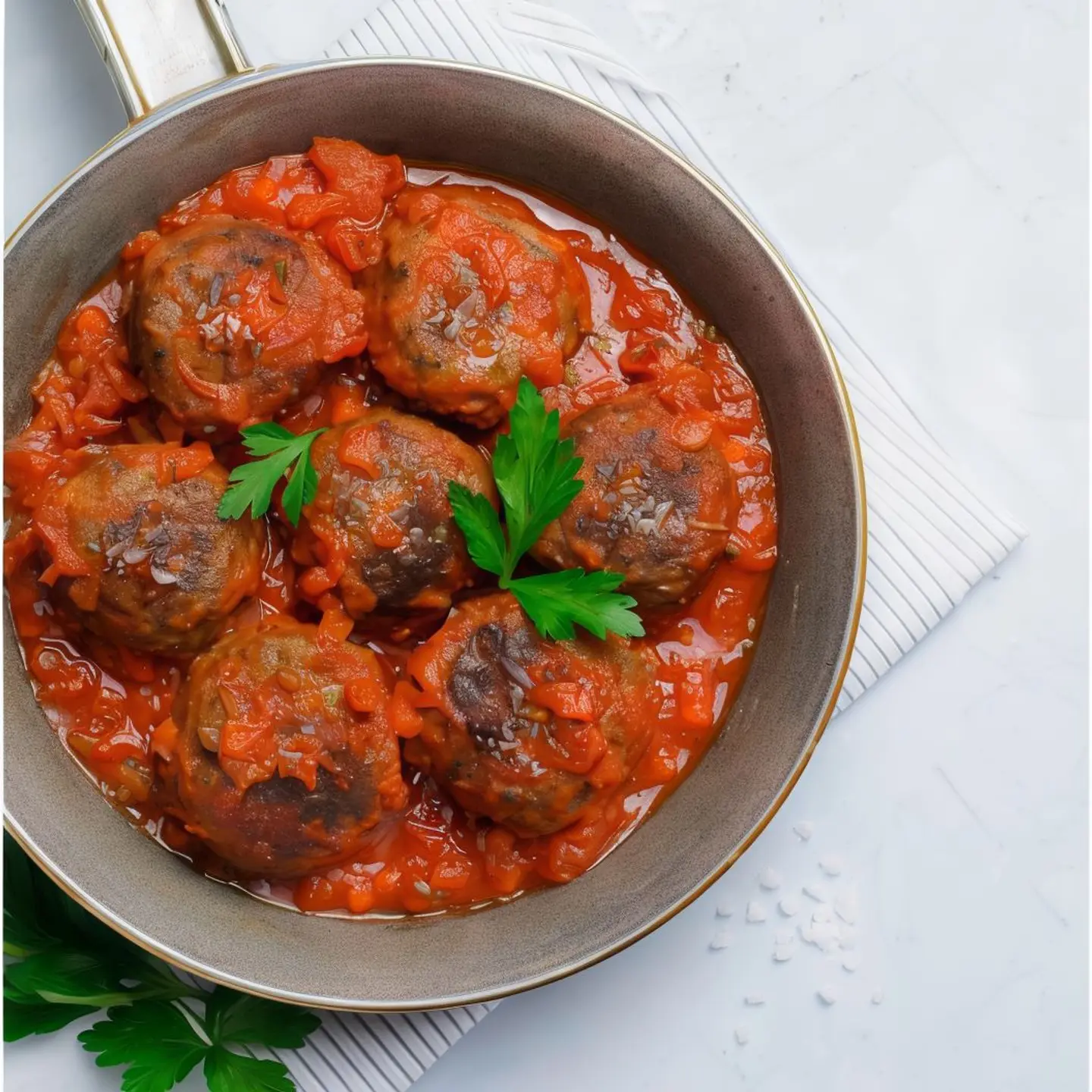 Meat With Tomatoes In The Oven