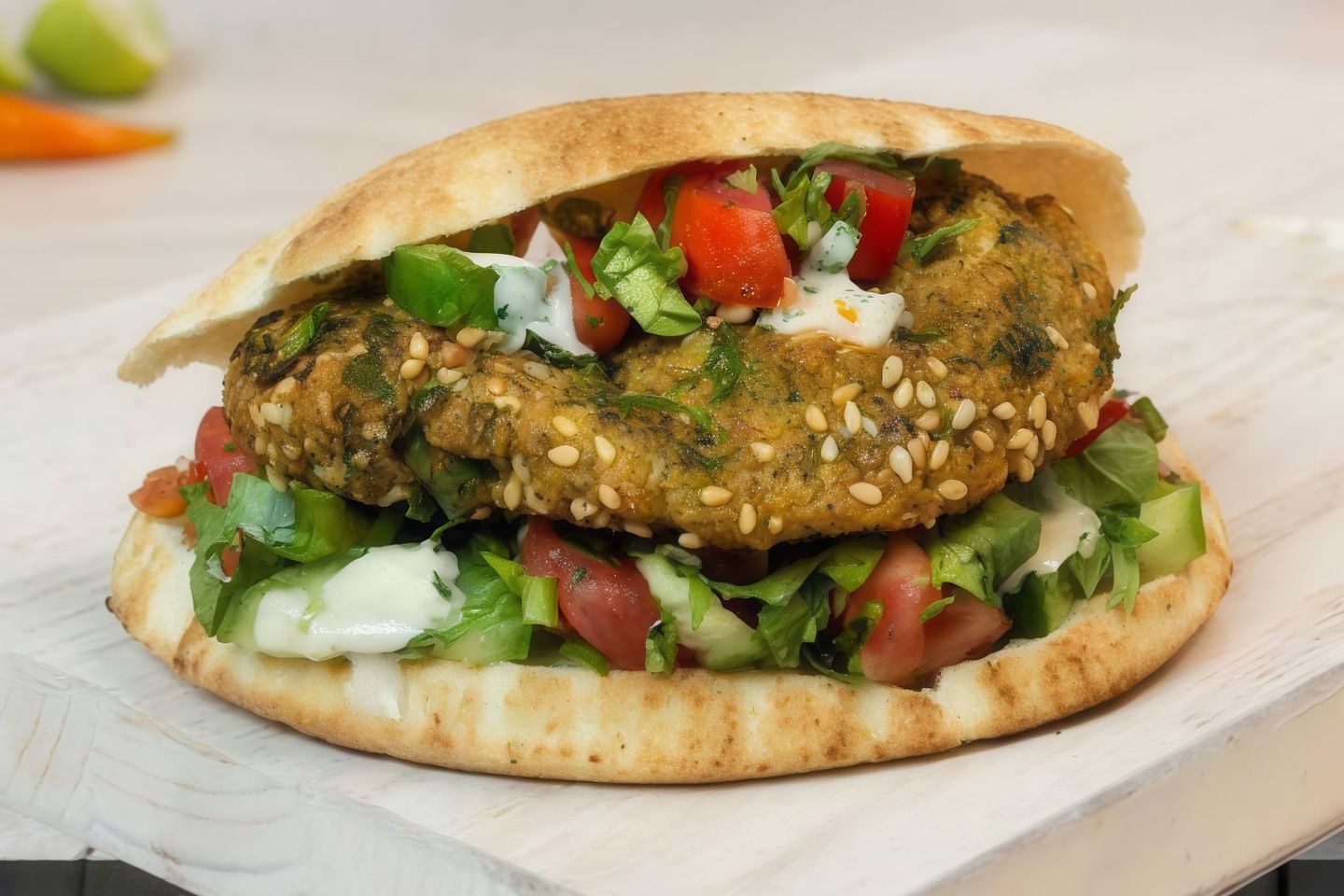 ساندوتش فلافل رومي
