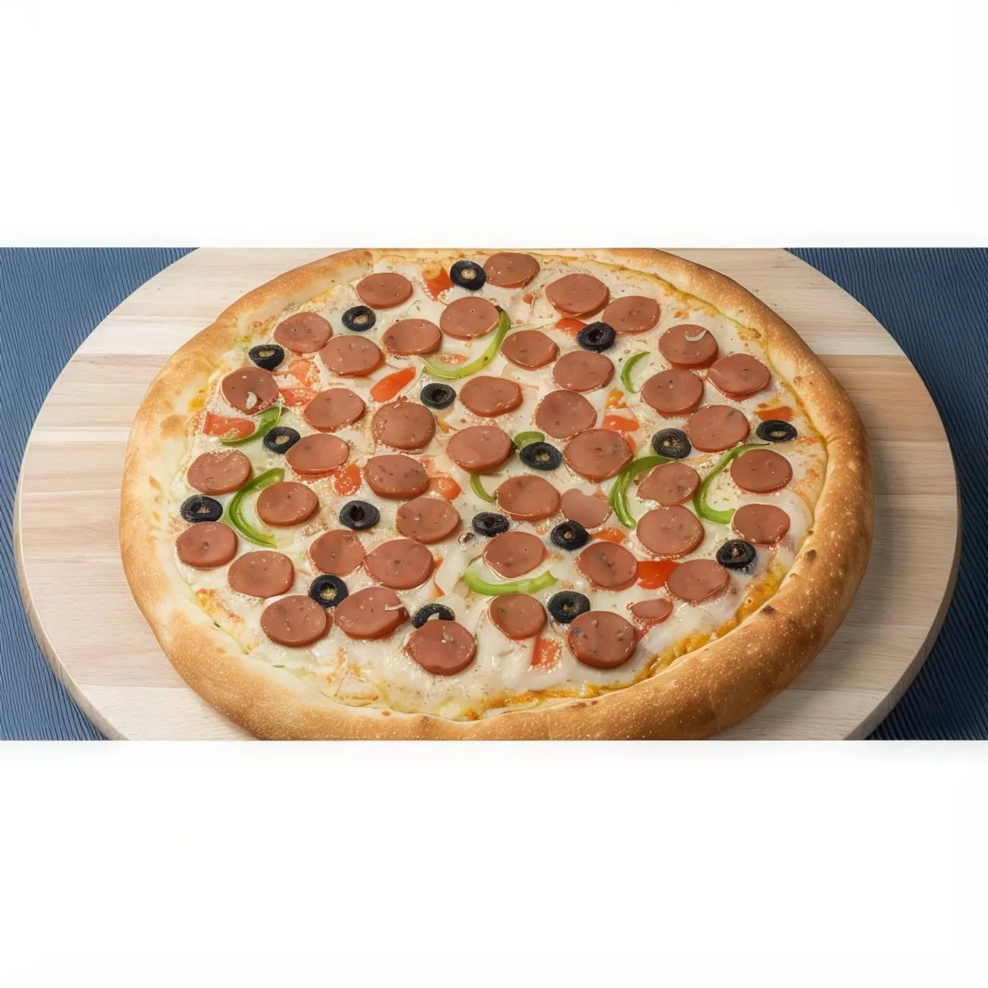 بيتزا نقانق مع فطر (كبير)