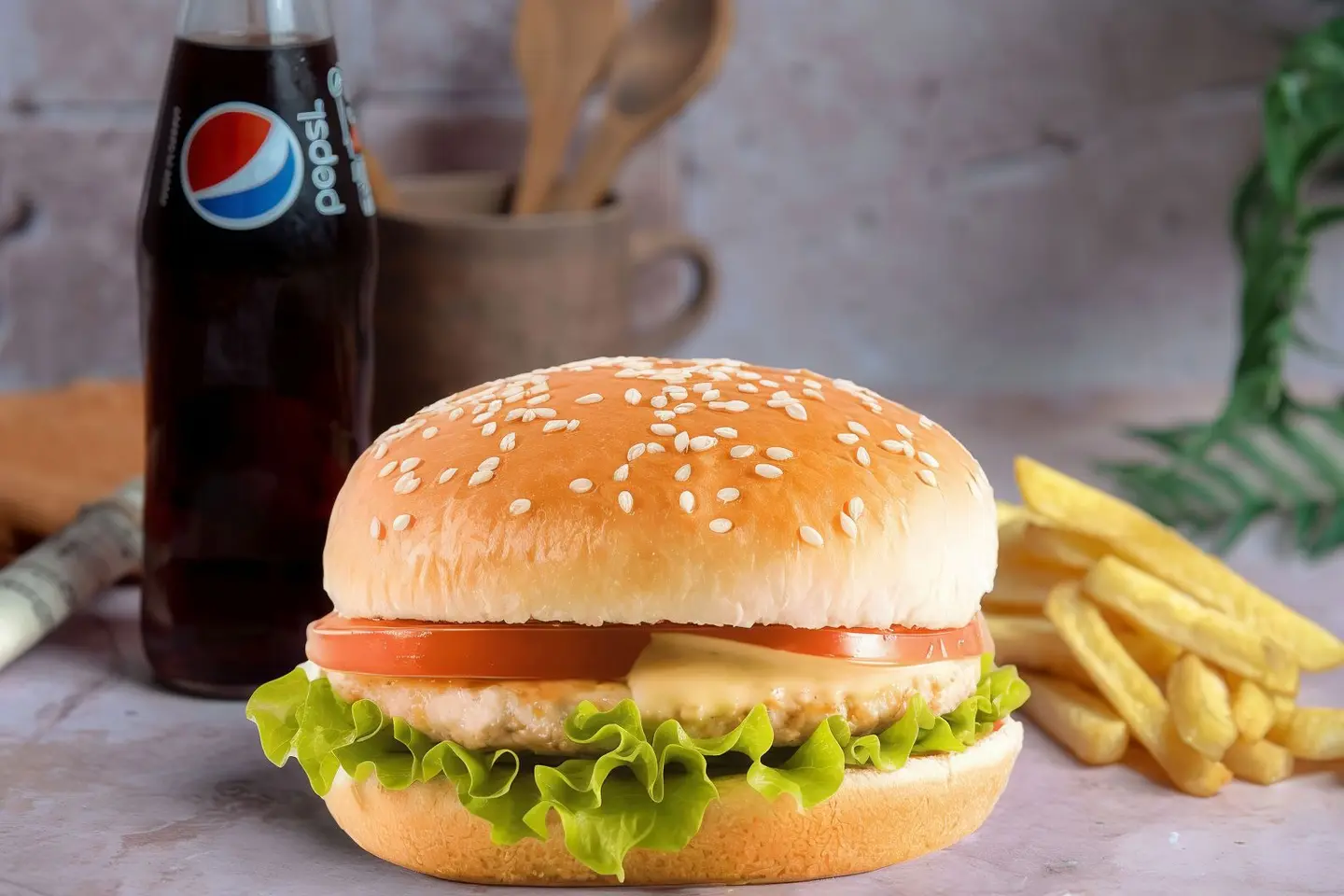 Grilled Chicken Burger Meal