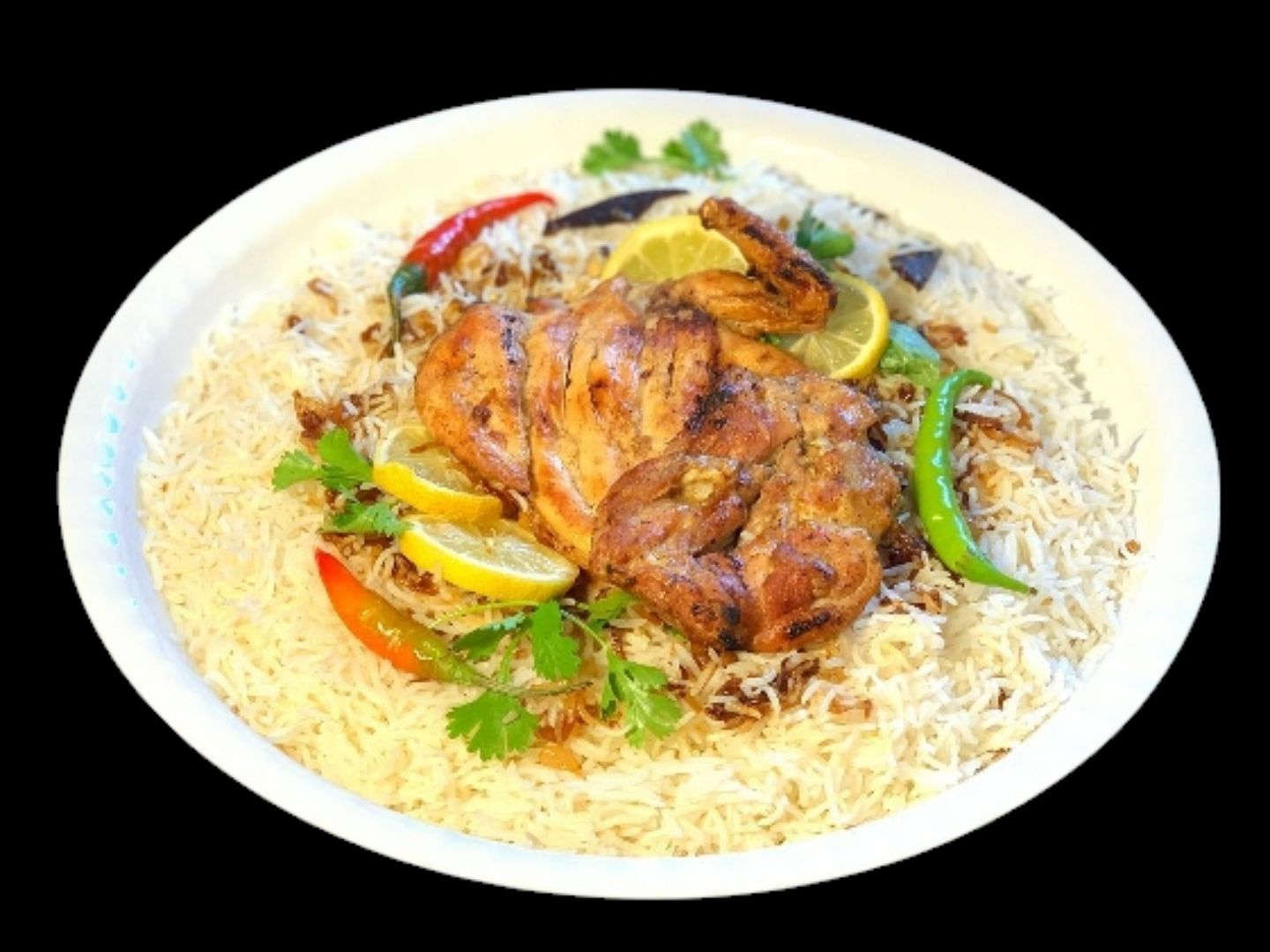 دجاج مظبي مع أرز بيشاور - حبة دجاجه