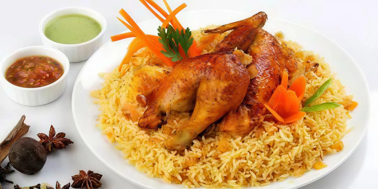 حبة دجاج محمر أرز شعبي