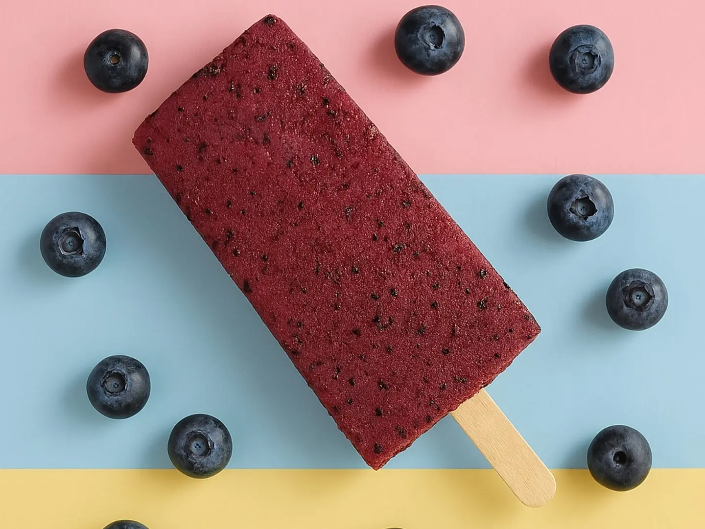 Blueberry Popsicle Ice Cream