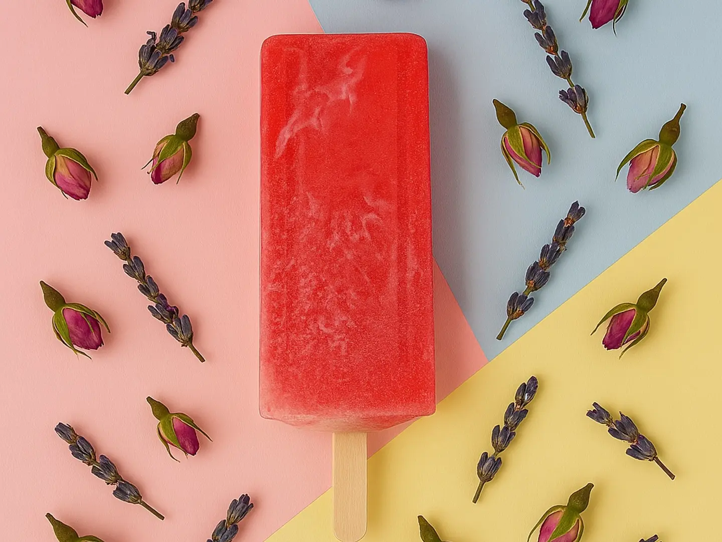 Lavender And Rose Popsicle Ice Cream