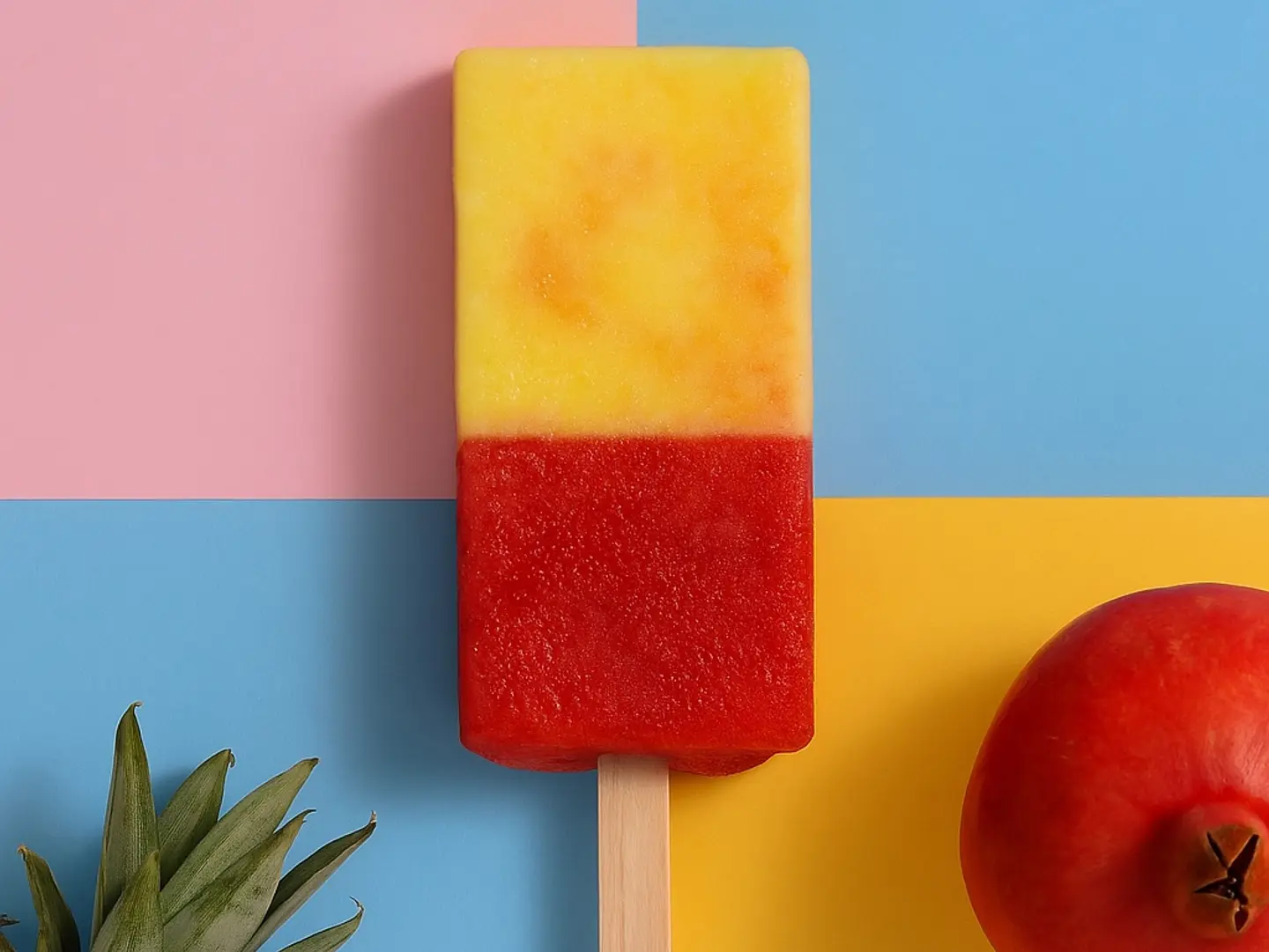 Pomegranate And Pinapple Popsicle Ice Cream