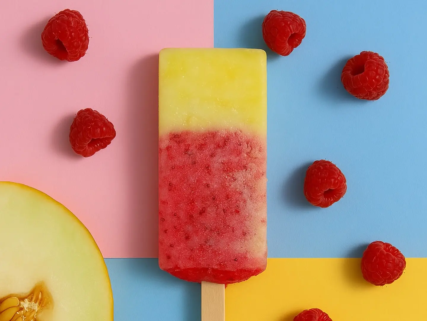 Rasberry And Cantaloupe Popsicle Ice Cream