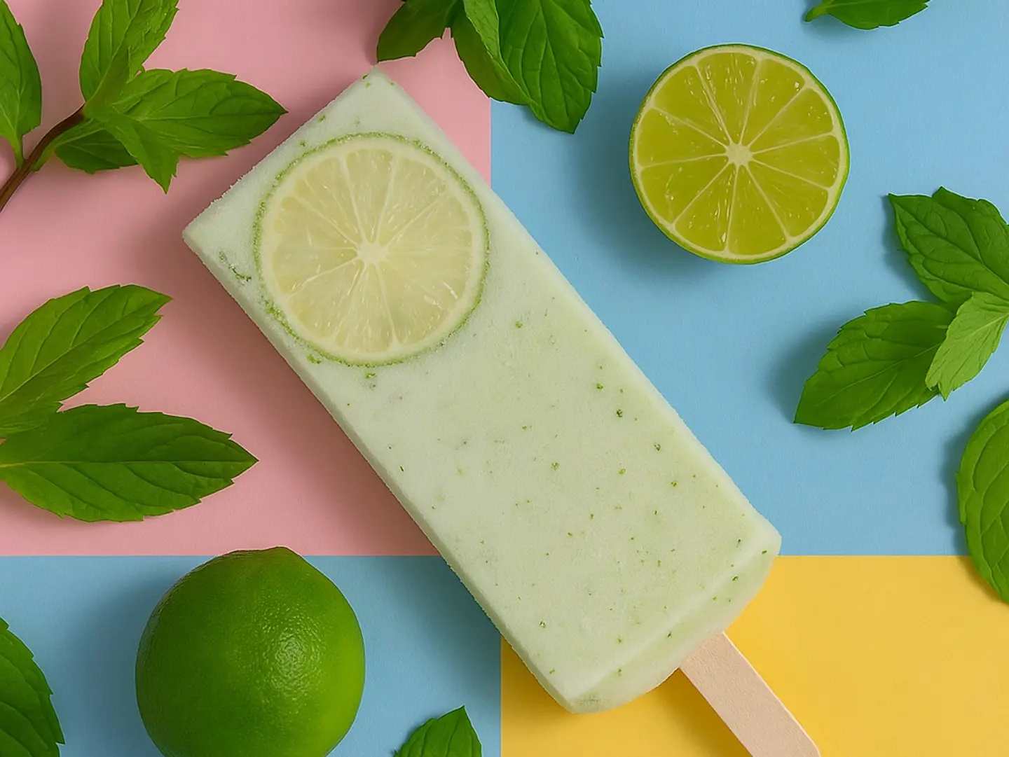 Lemon With Mint Popsicle Ice Cream