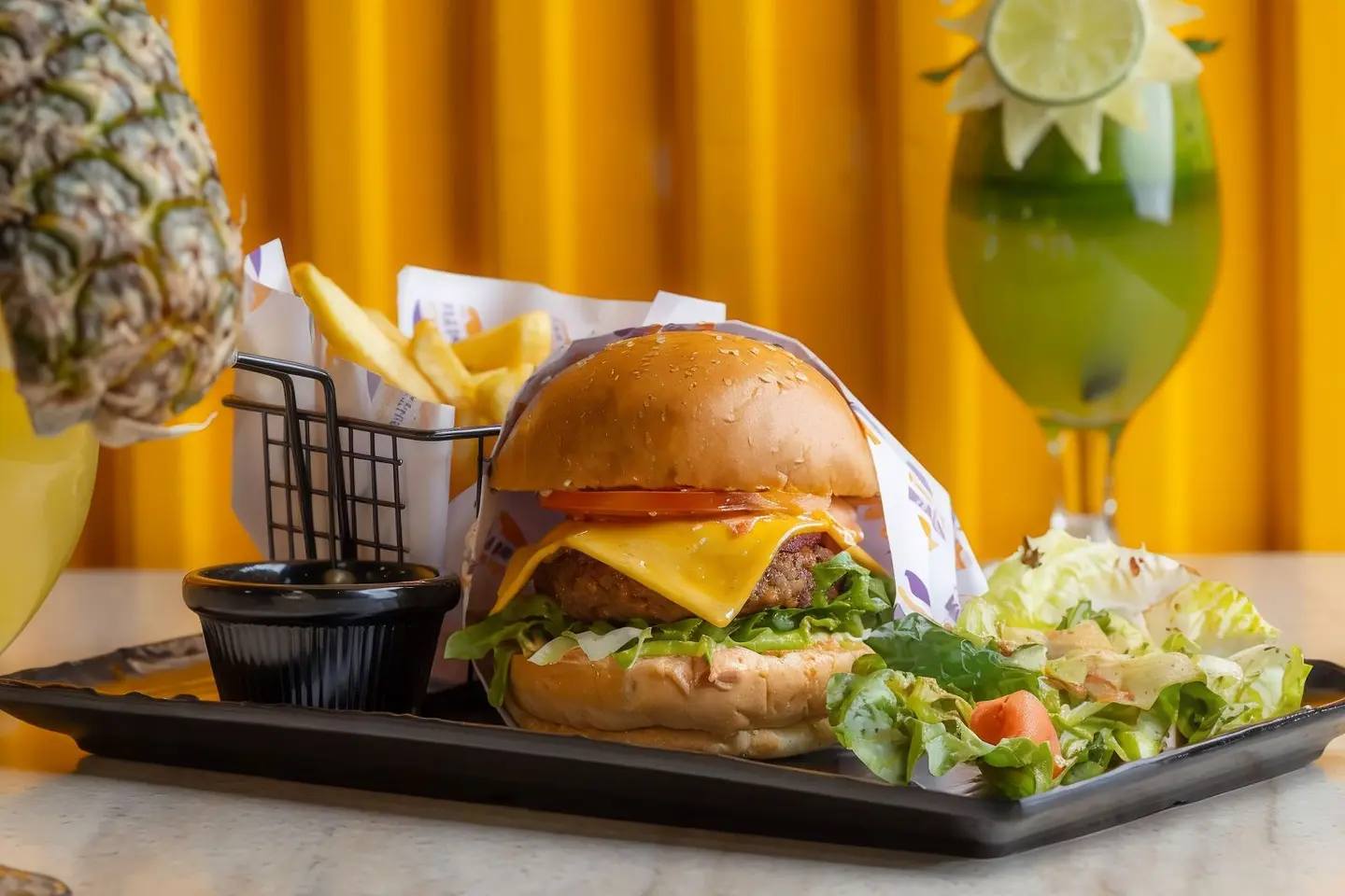 Beef Burger With Fries