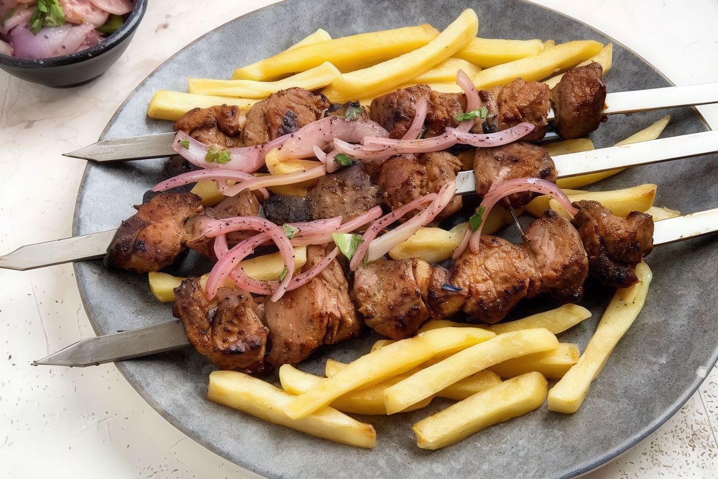 Awsal Of Meat Two Skewers