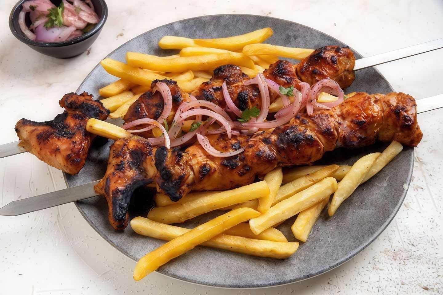Chicken Awsal 4 Skewers