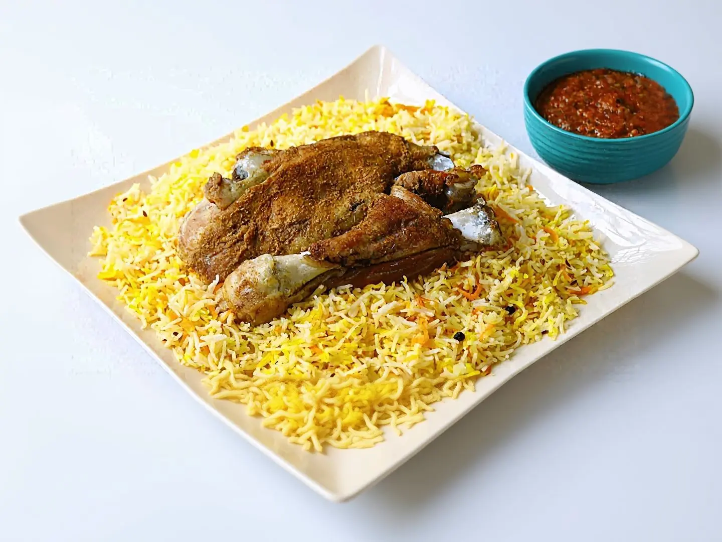 Half Chicken Haneeth With Rice