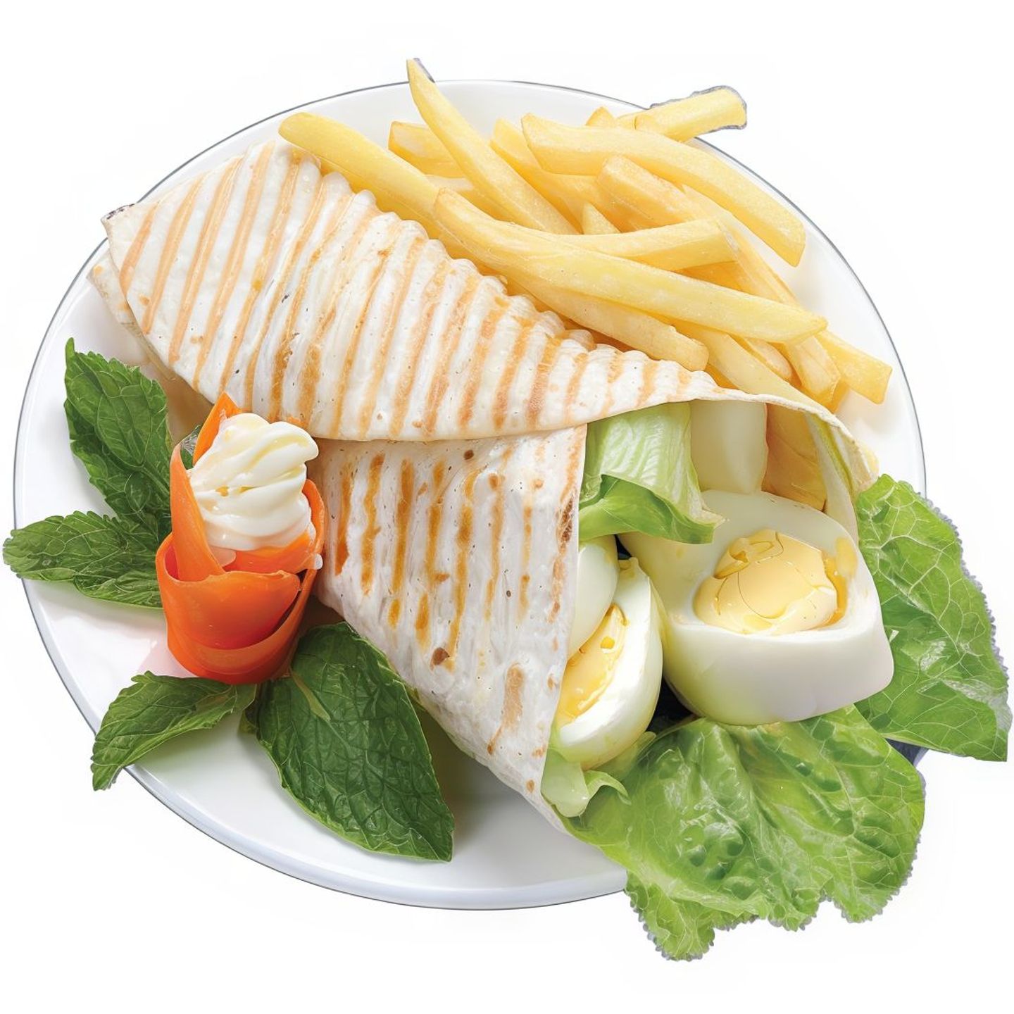 Egg Wrap With Fries