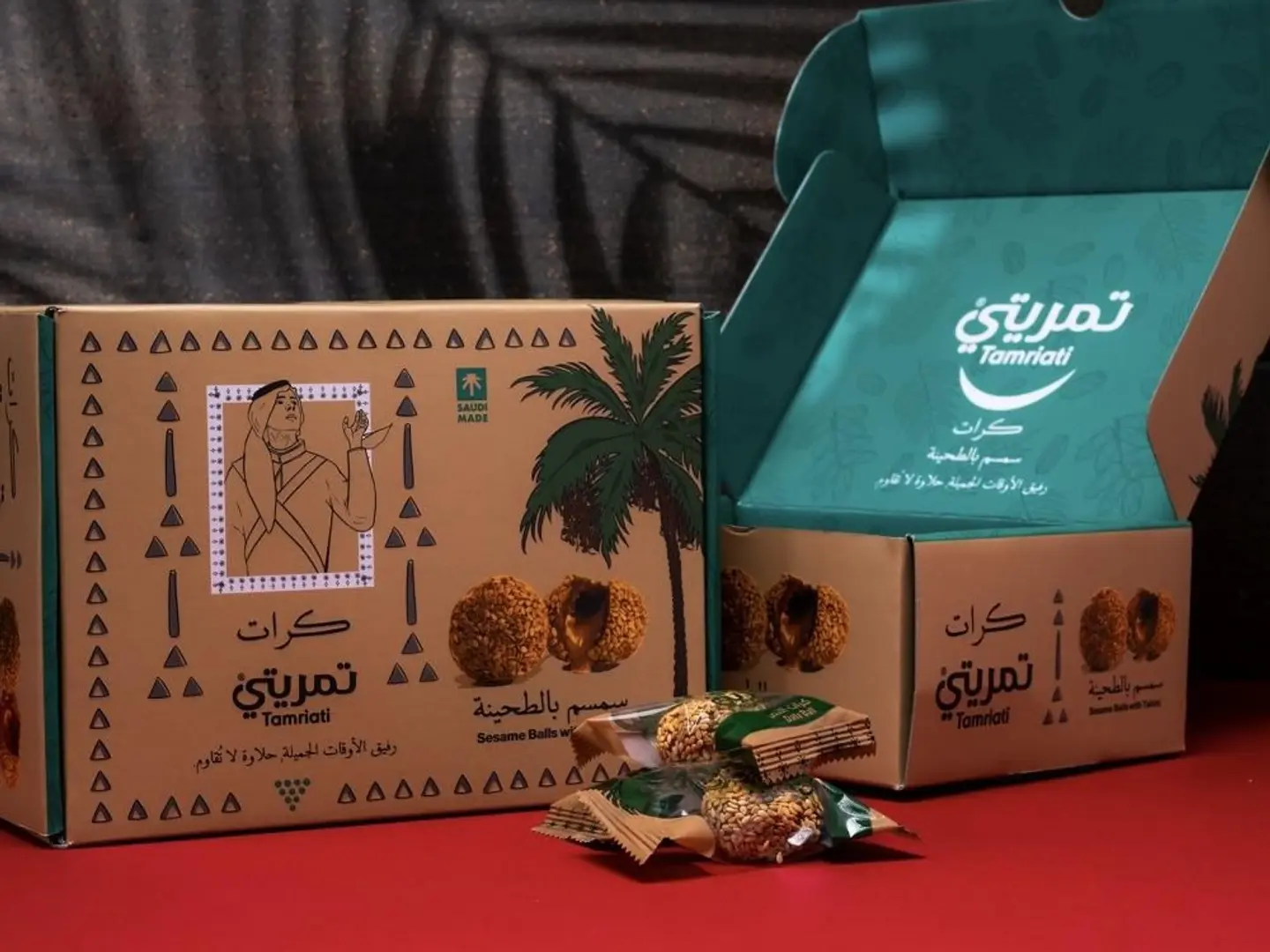 كرات تمرتي سمسم بالطحينية