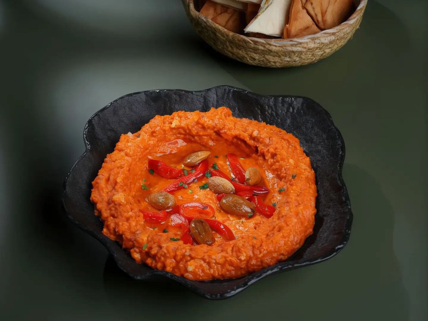 غموس الفلفل الأحمر المشوي