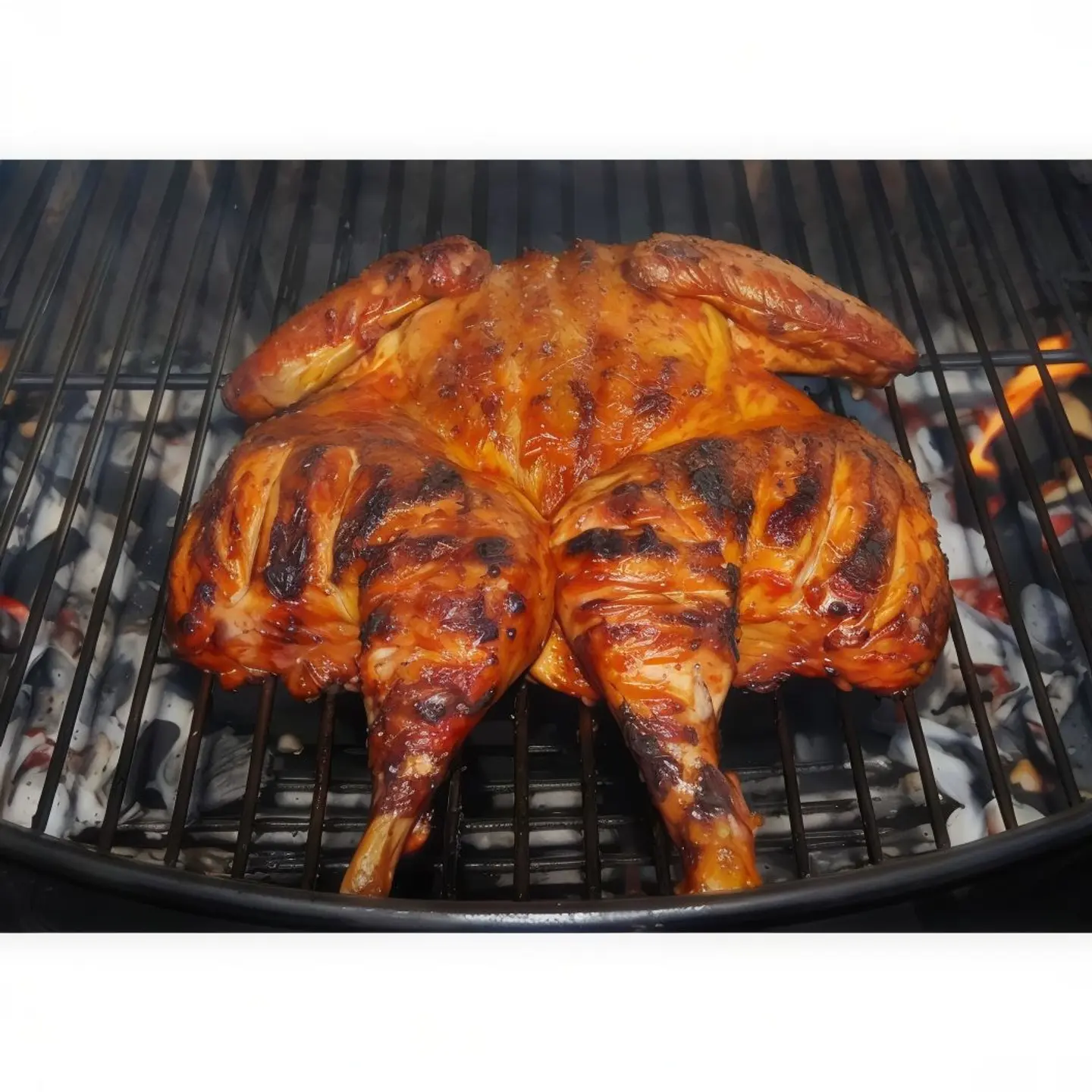 حبة دجاج على الفحم سادة