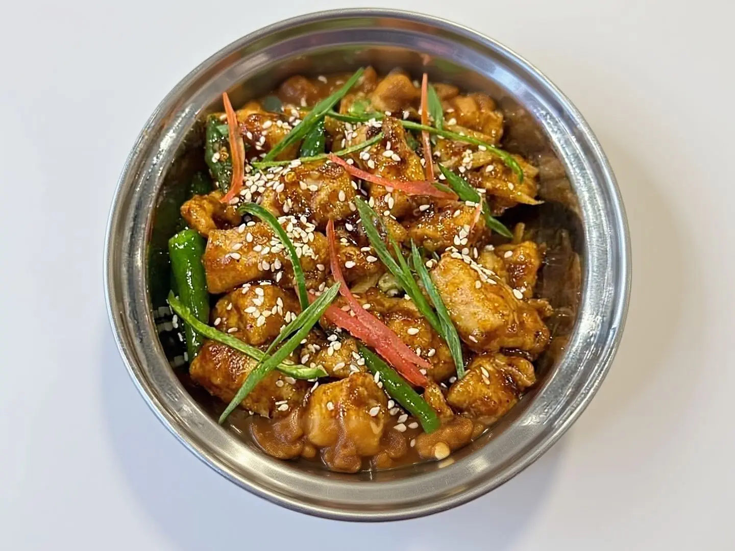 دجاج بالفلفل الحار الجاف