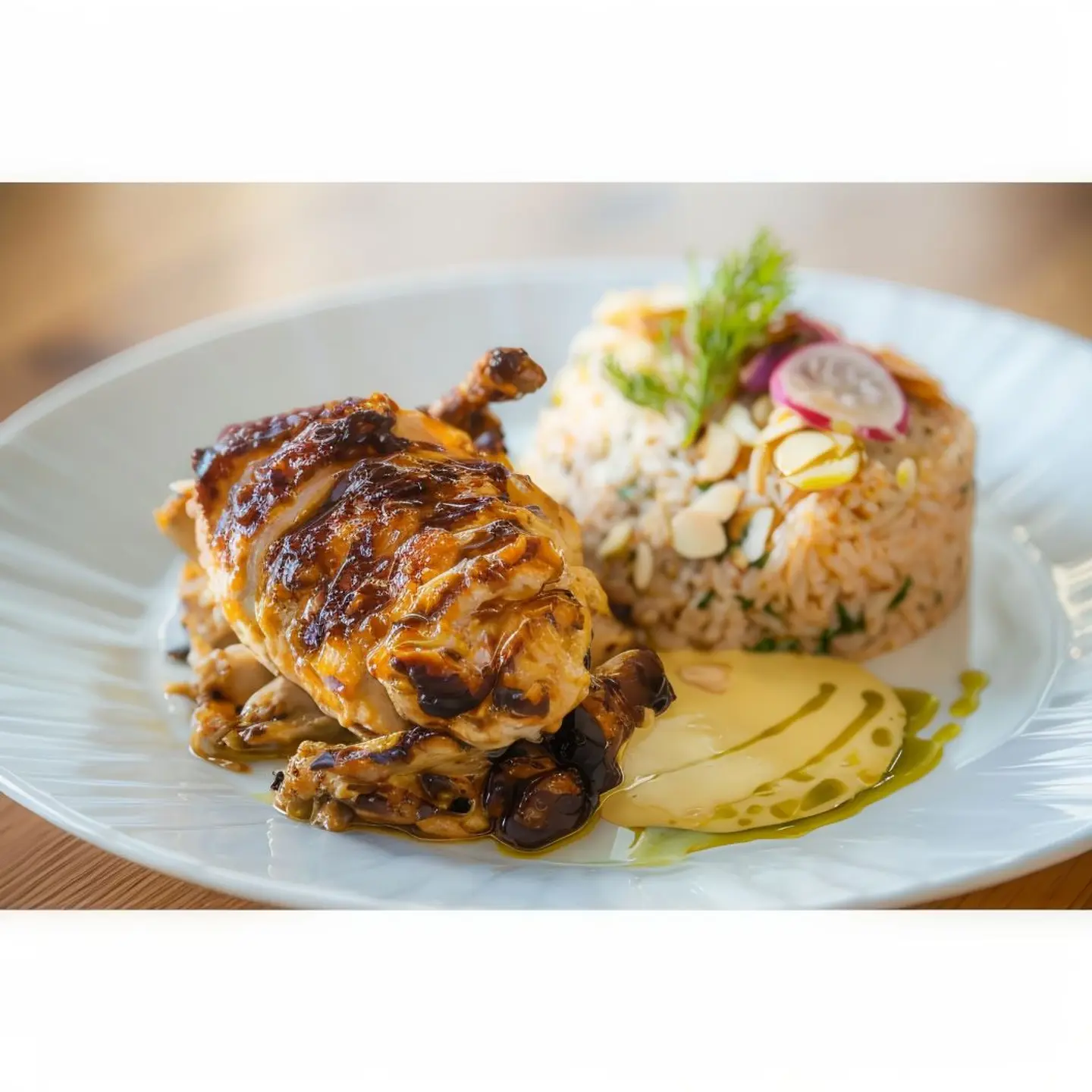 دجاج بصلصة الخردل والزبادي