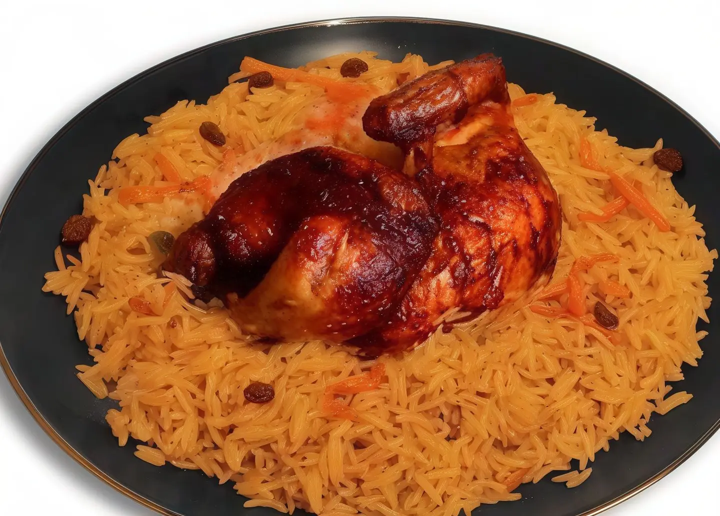 ربع دجاج شواية مع الرز