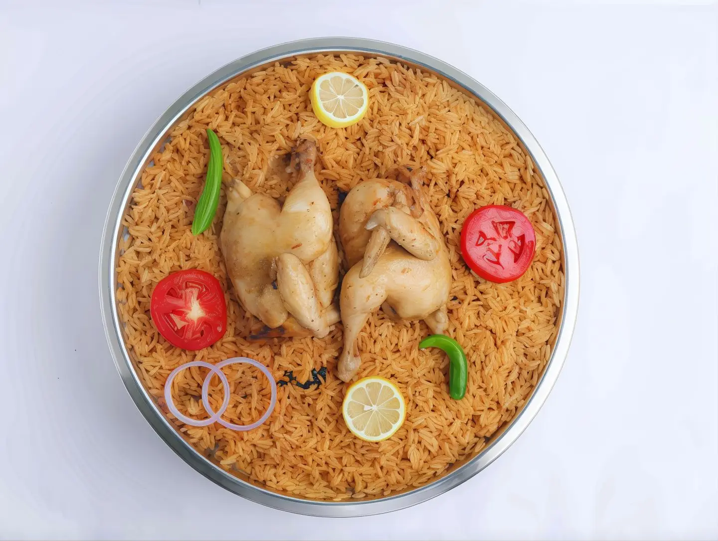 Red Chicken Mandi (Pressed Style)