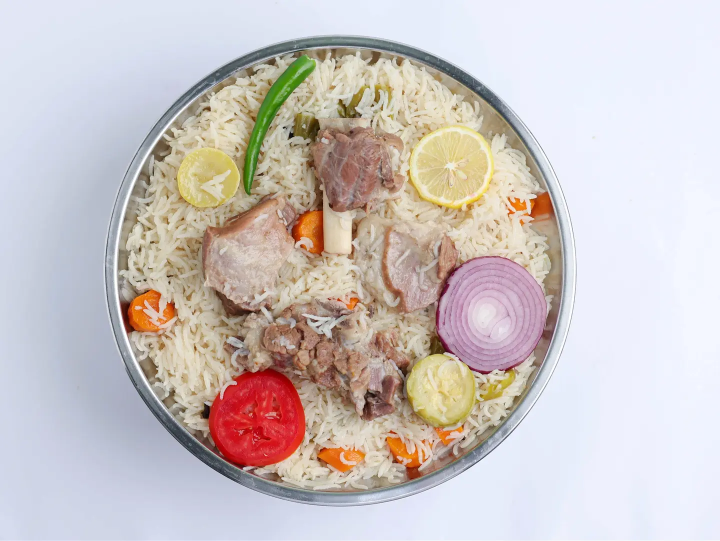 White Lamb Madghot With Vegetables