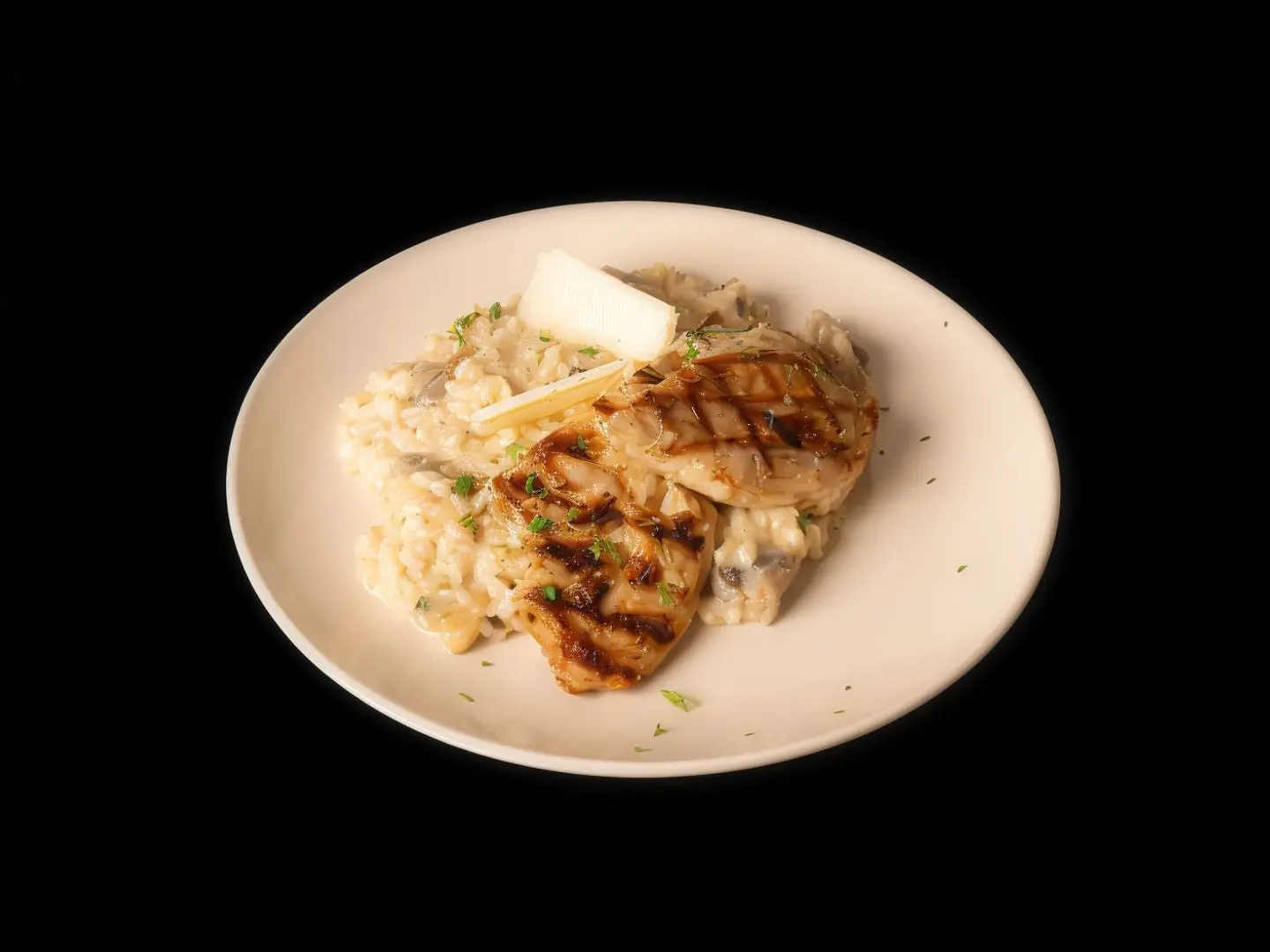 رزيتو دجاج بالفطر