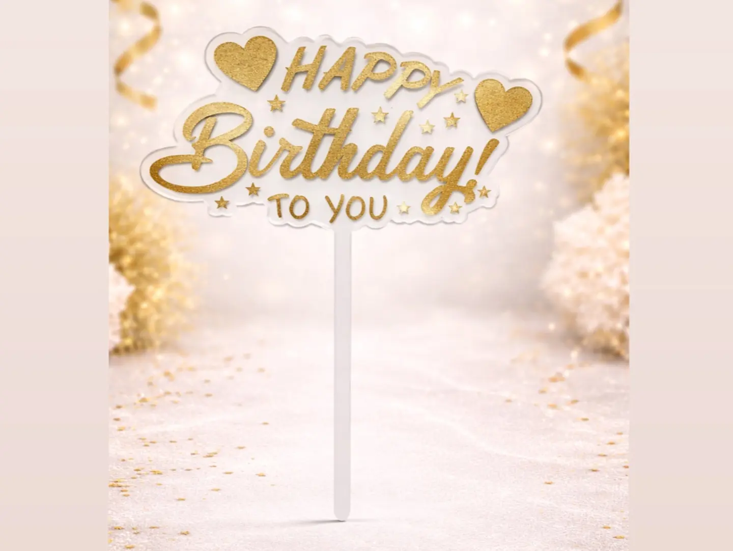 Happy Birthday Acrylic Topper
