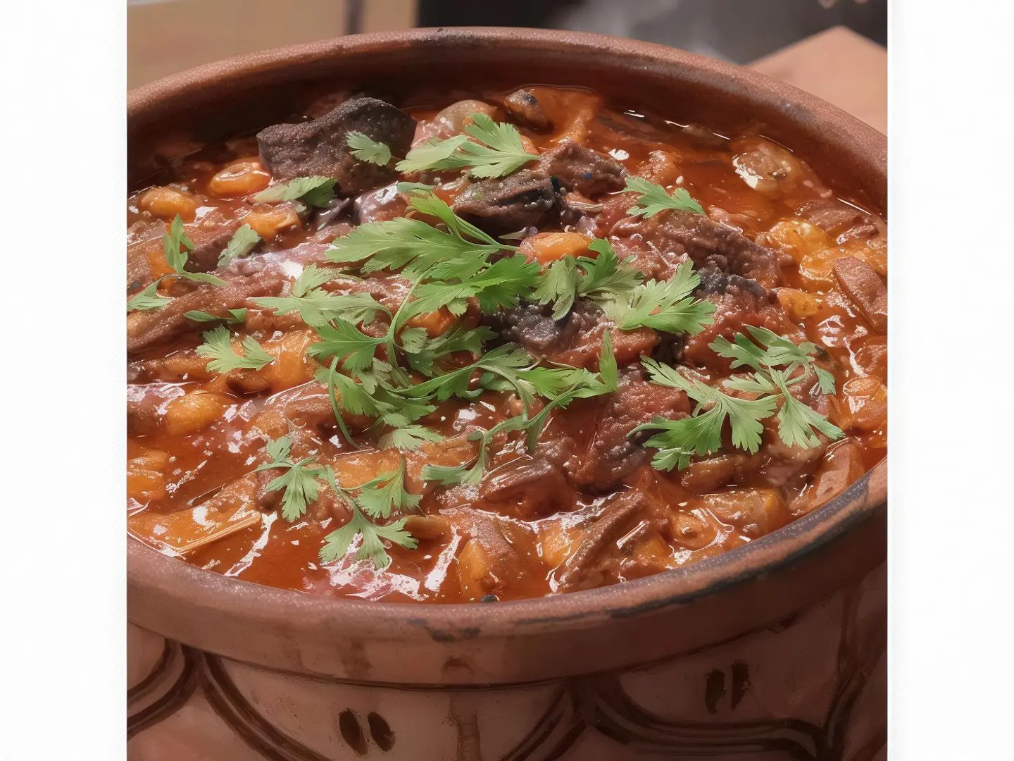 طاجن بامية باللحم