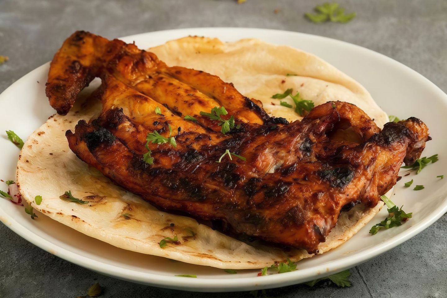 نص حبة دجاج شواية مع الأرز