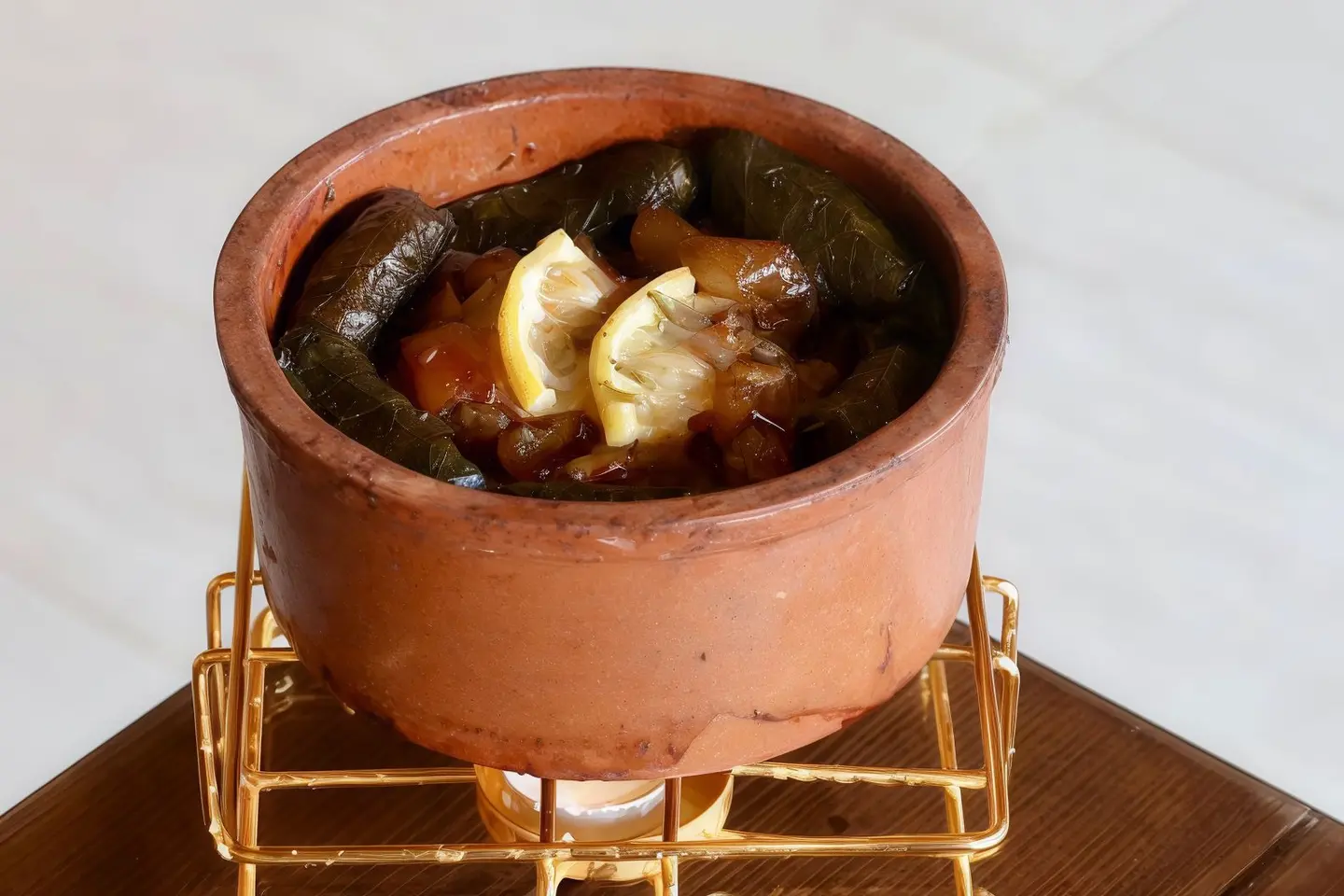 طاجن ورق عنب كوارع