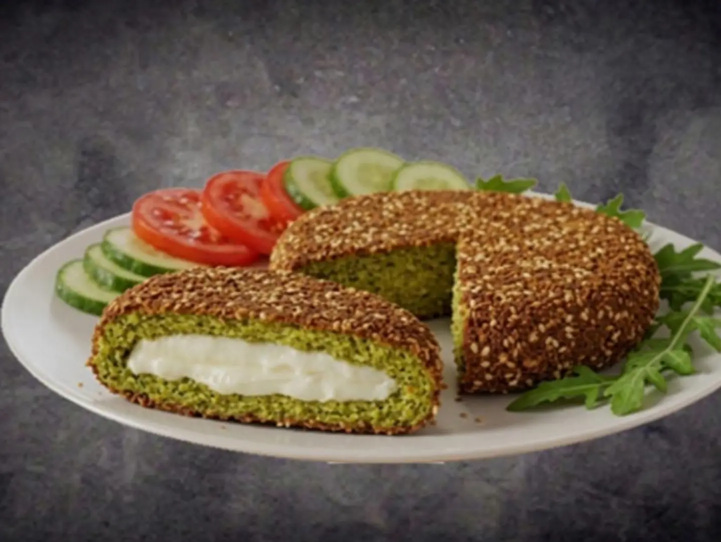 Falafel Stuffed With Kerry Cheese