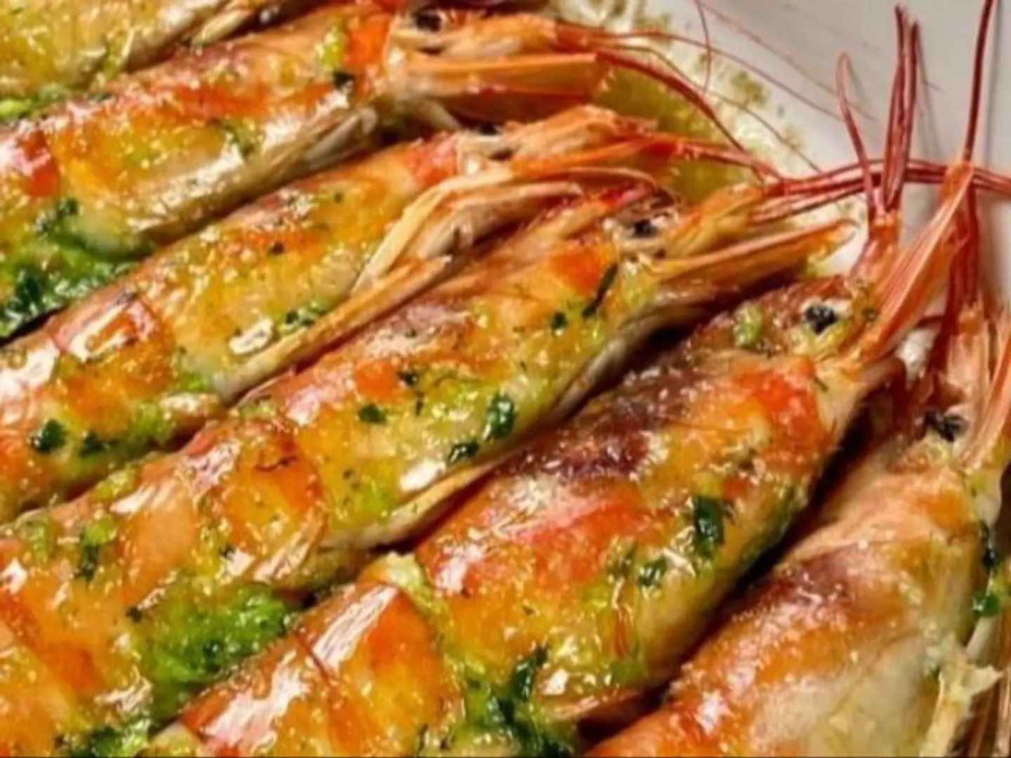 جمبري مشوي بالزيت والليمون