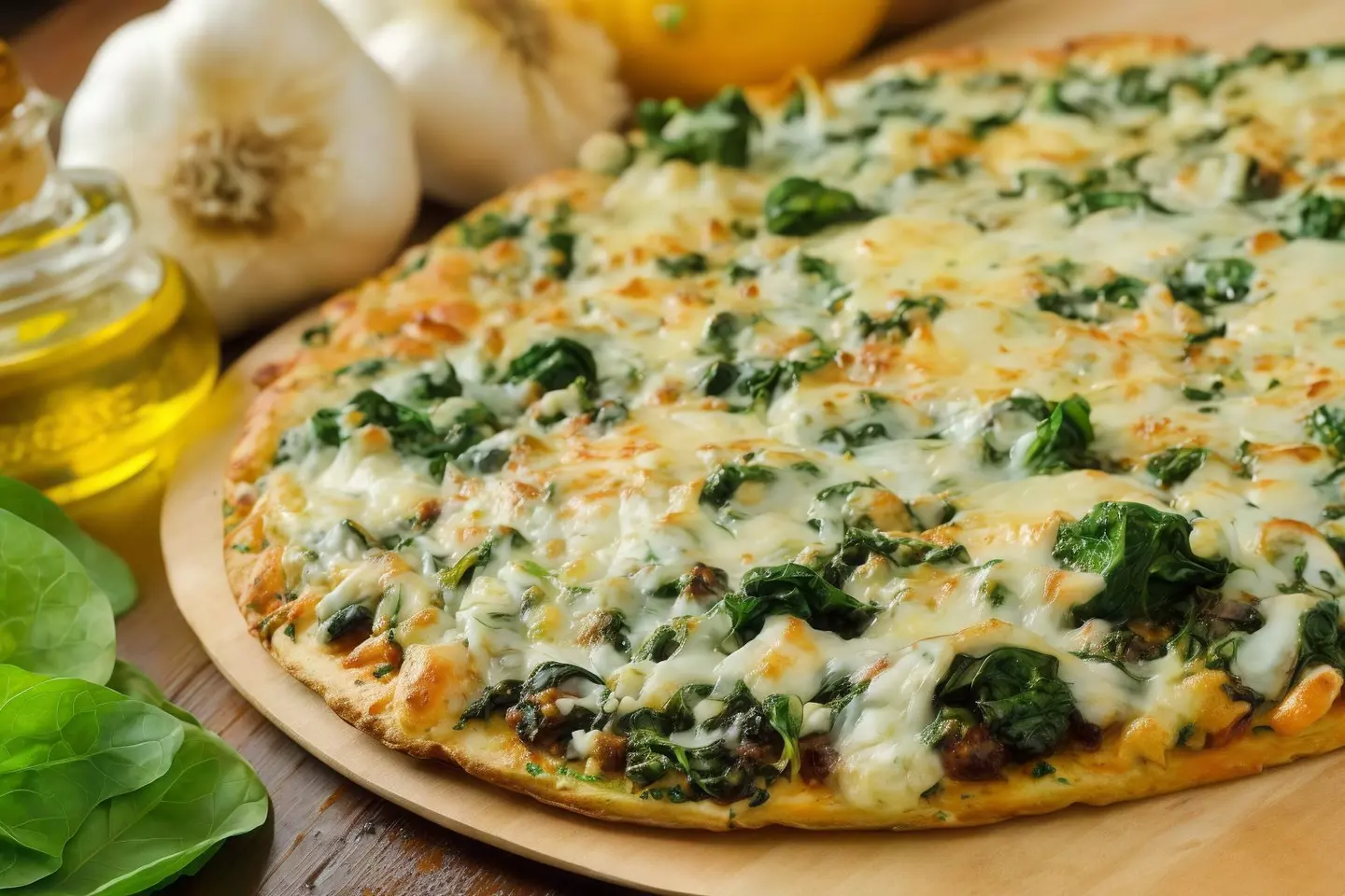 بيتزا سبانخ - كبير