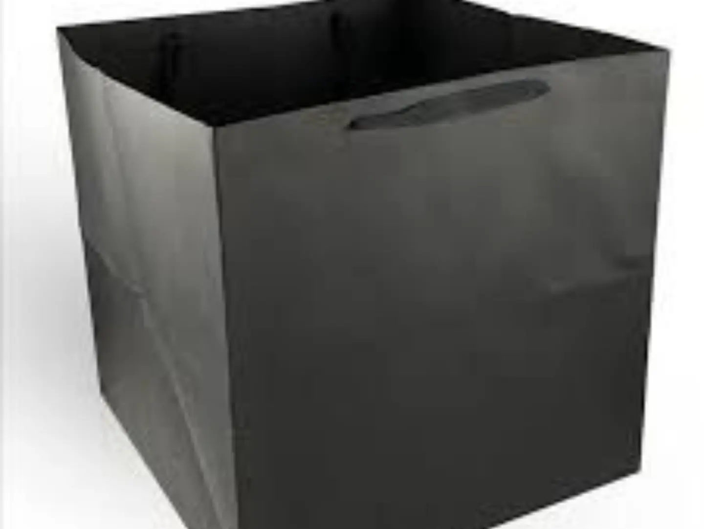 Large Square Gift Bag, Black