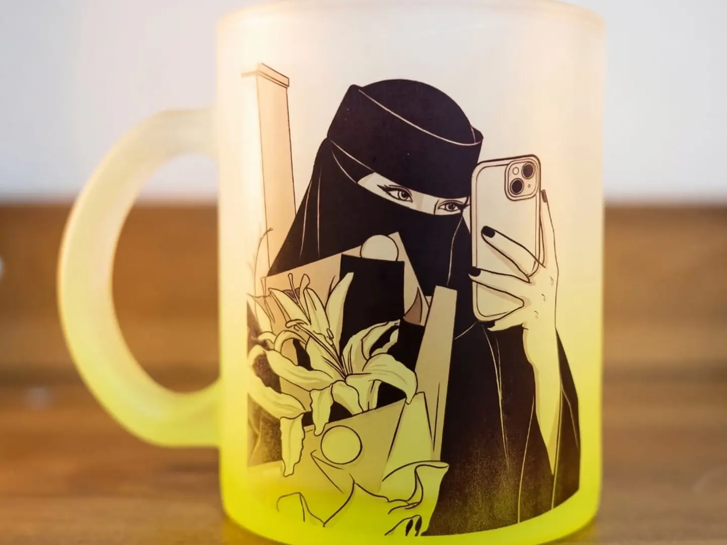 Frosted Transparent Mug Printed With Thermal Printing