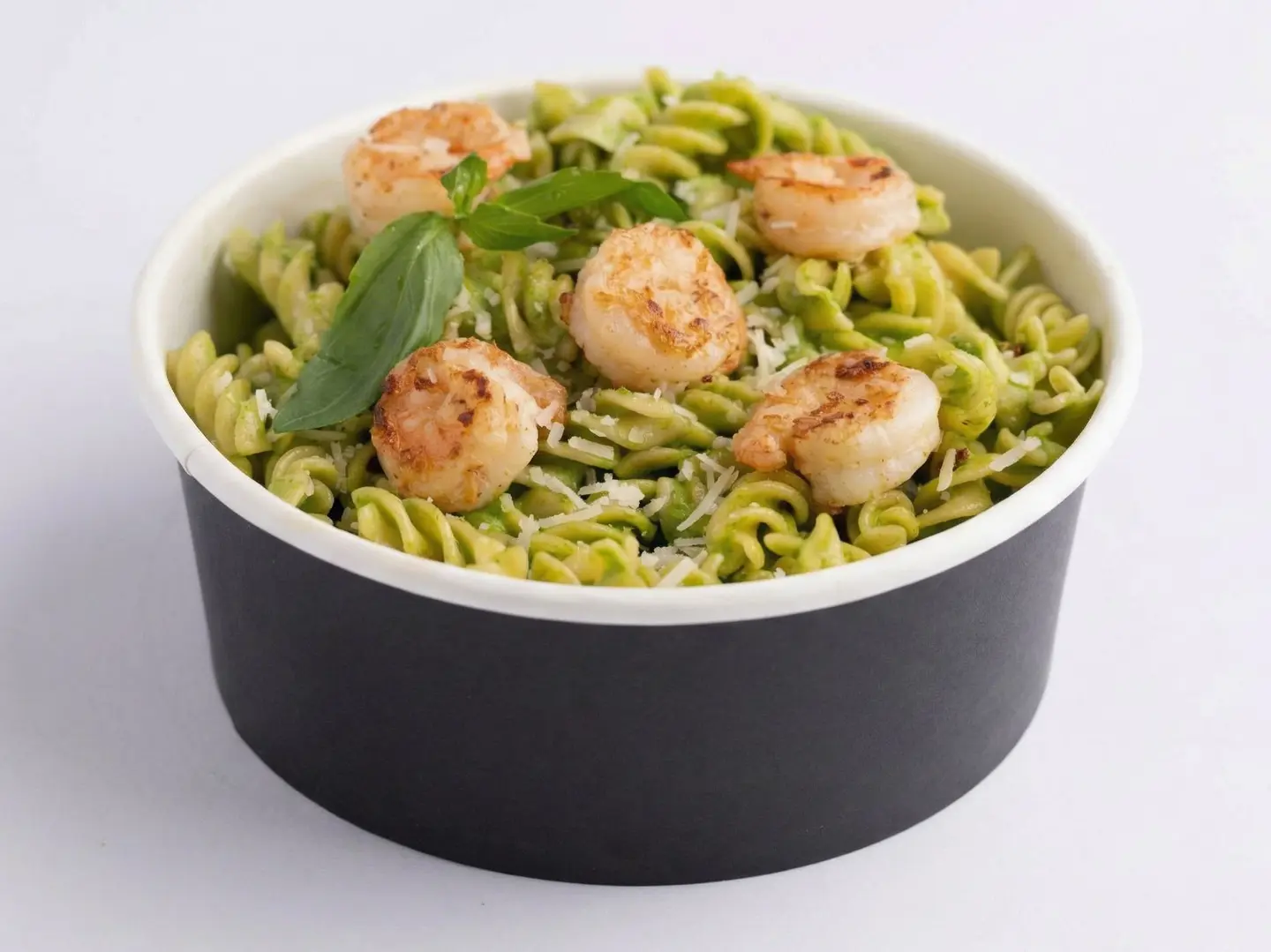 Shrimp Pesto Fettuccine