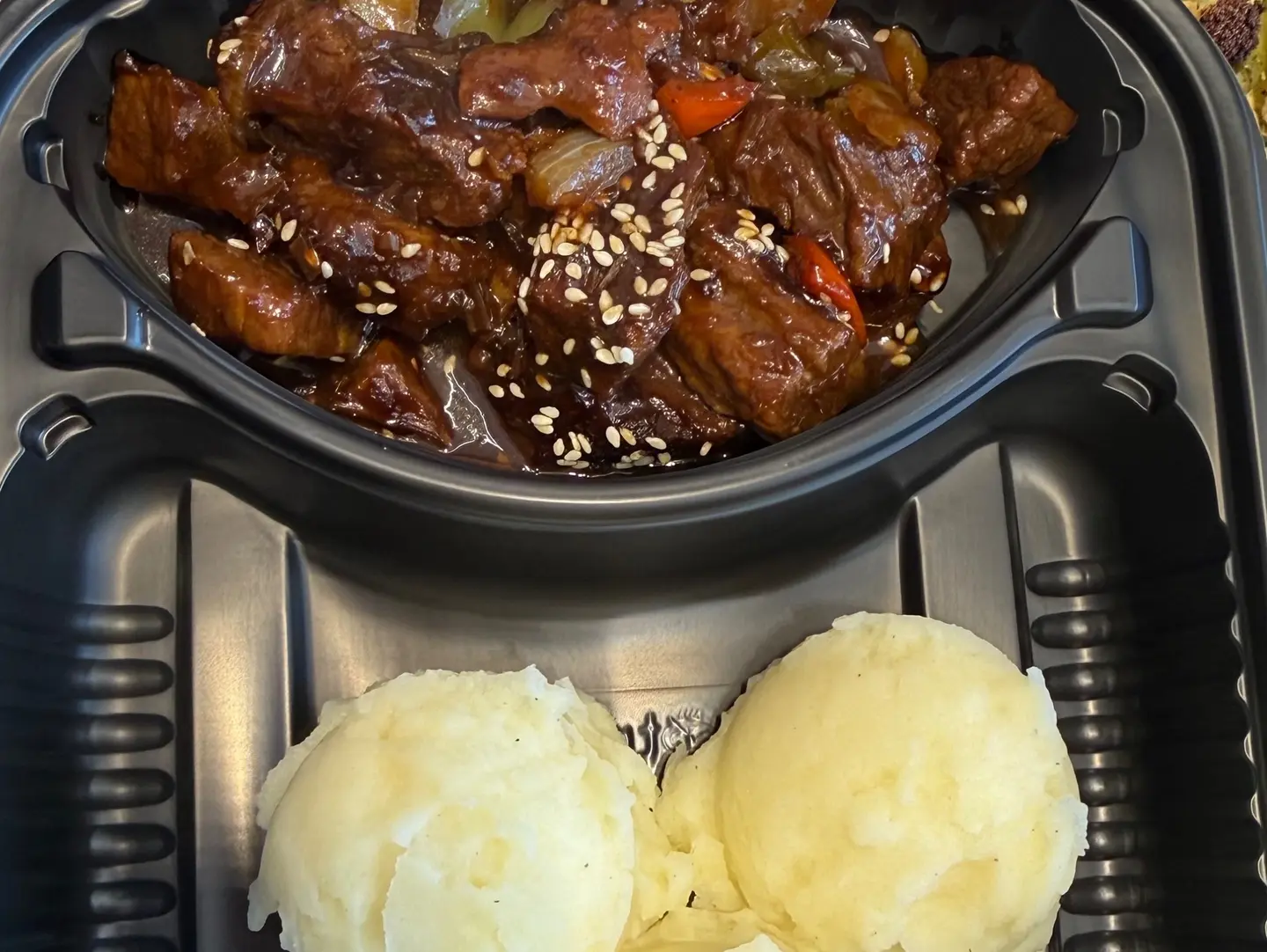 Tender Cubed Meat With Barbecue Sauce