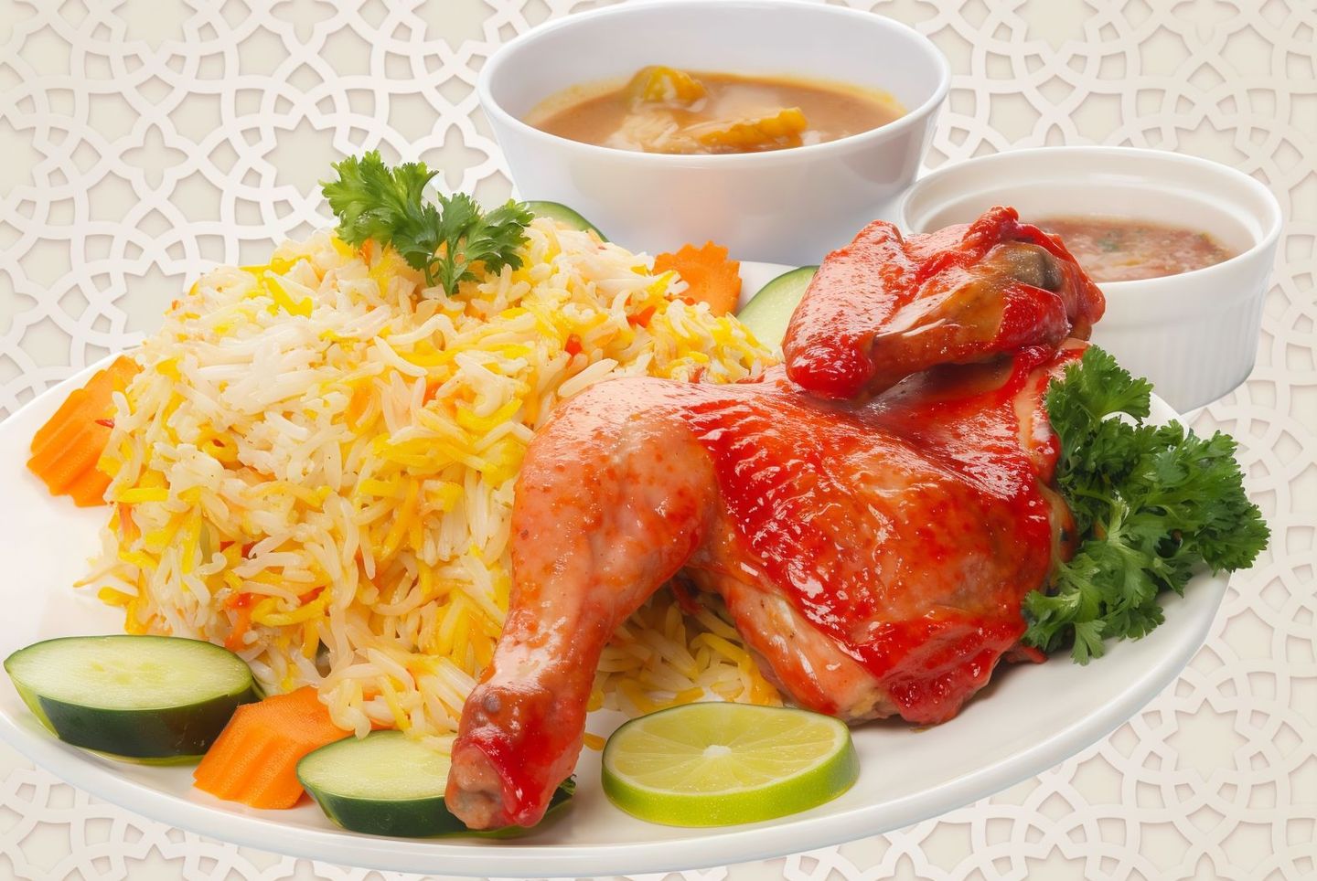 حبة دجاج مندي مع الرز
