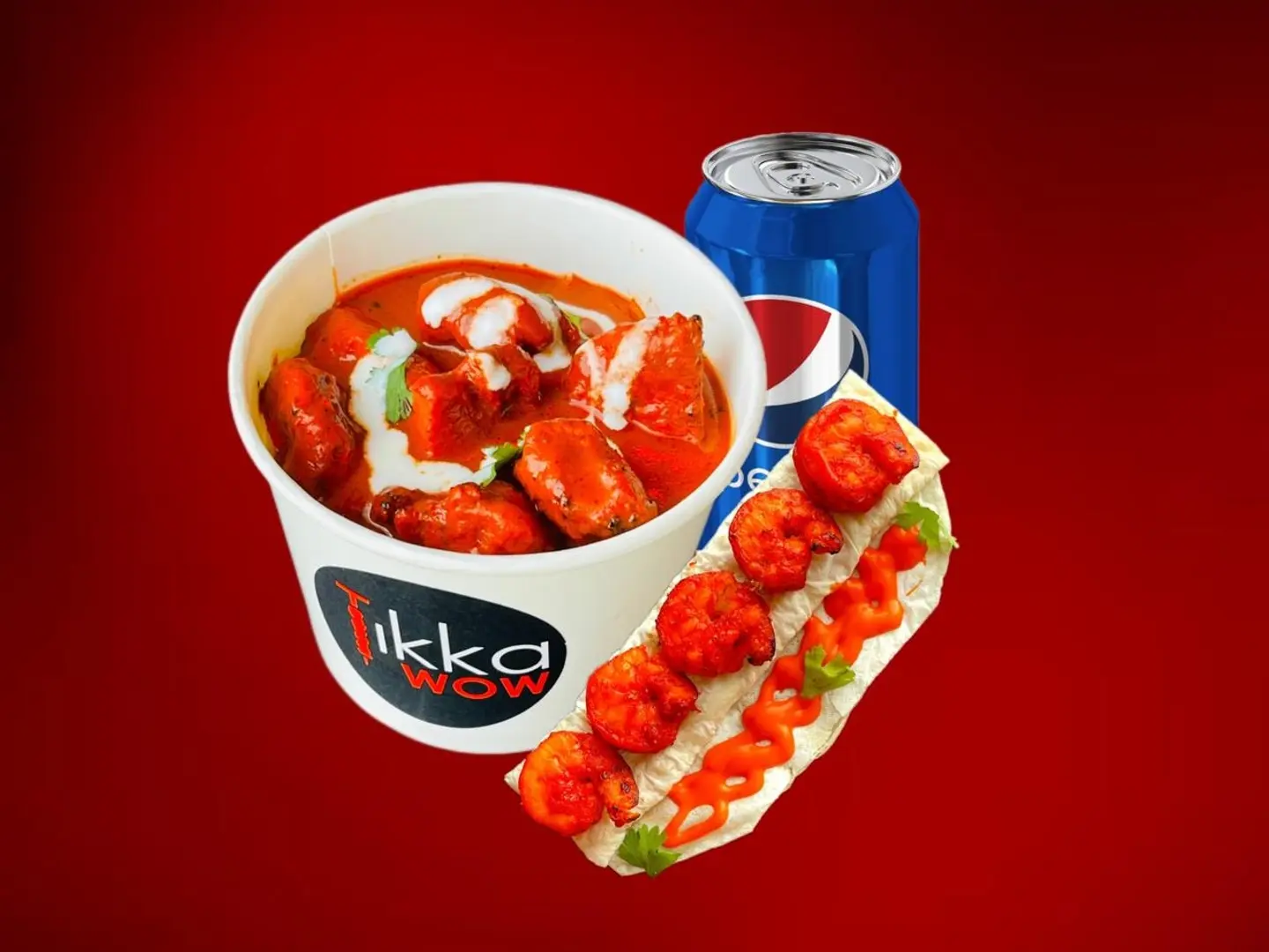 Mini Tikka Rice Meal + Prawns Tikka Sandwich