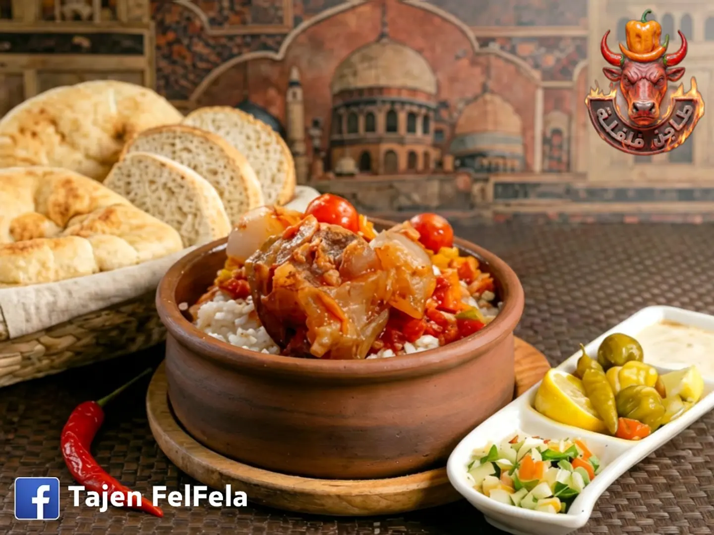 طاجن كوارع مع الفتة