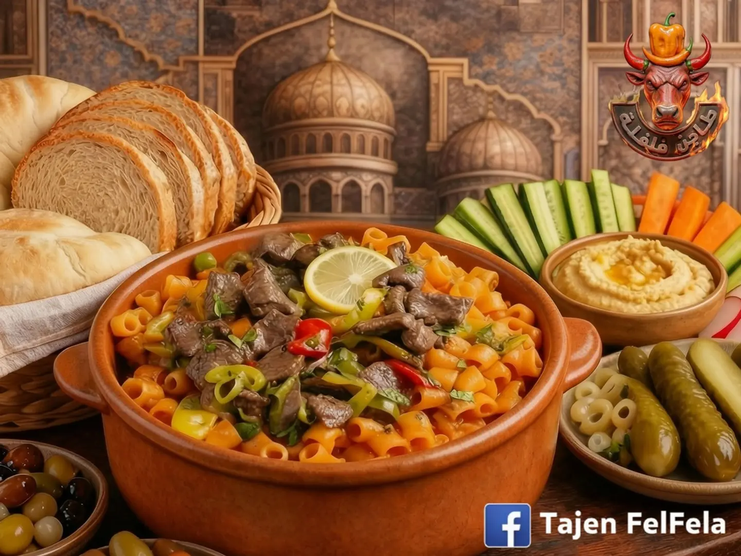 طاجن جامبو مكرونة بالكبدة الأسكندرانى