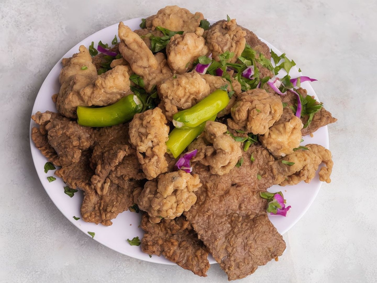 صحن كبدة بانية مع مخ