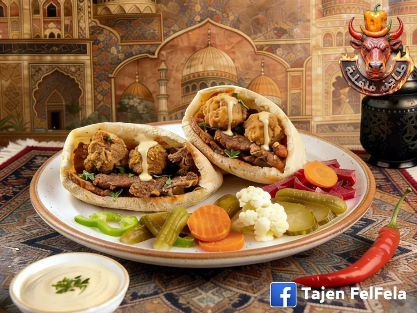 ساندوتش مخ مع كبدة بانية بلدى