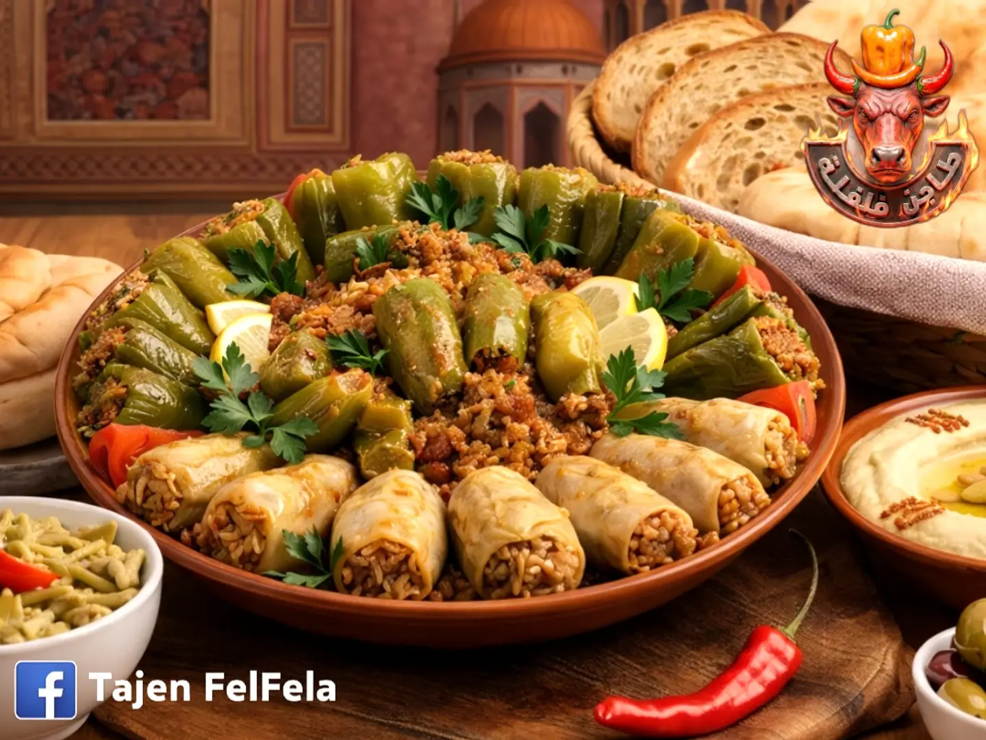 صحن محاشى مشكل كبير