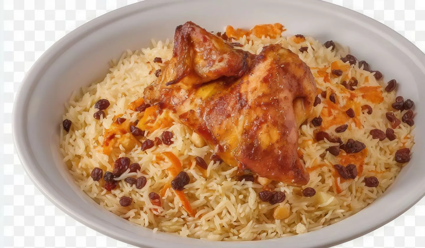 نص حبة دجاج شواية مع رز