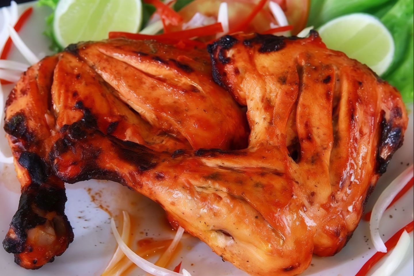 Half Chicken On Charcoal