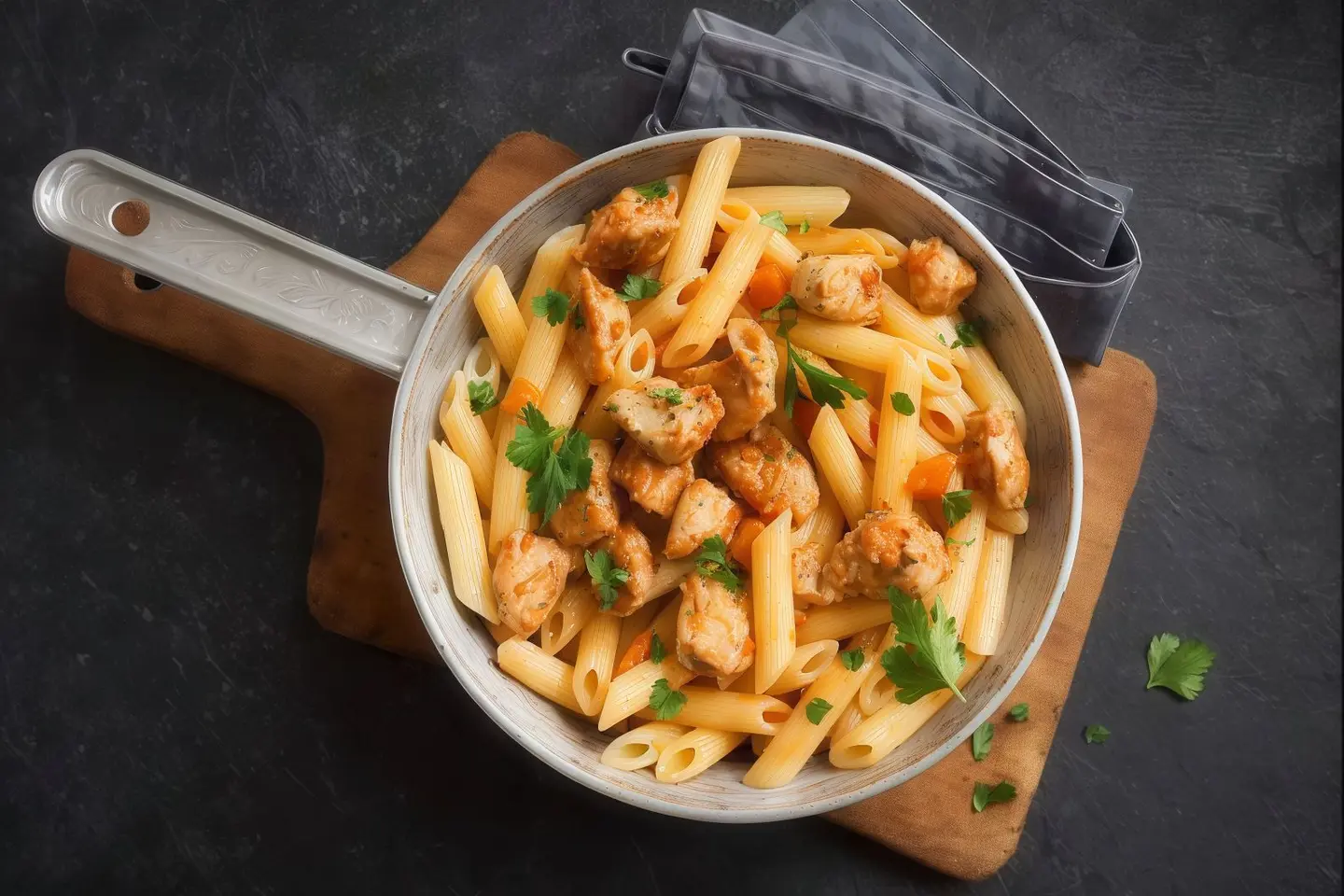 باستا بيضاء دجاج