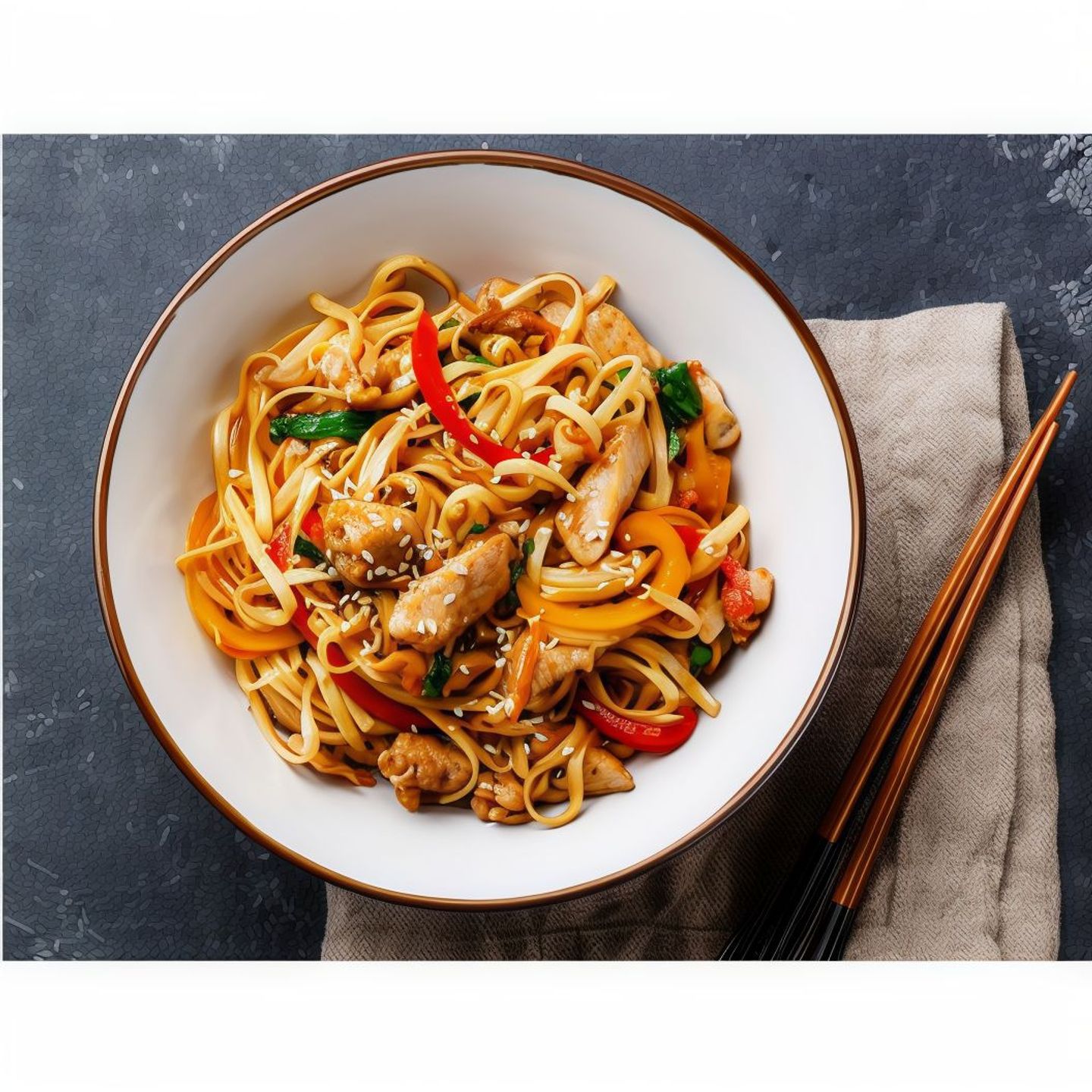 Noodles With Chicken Pieces